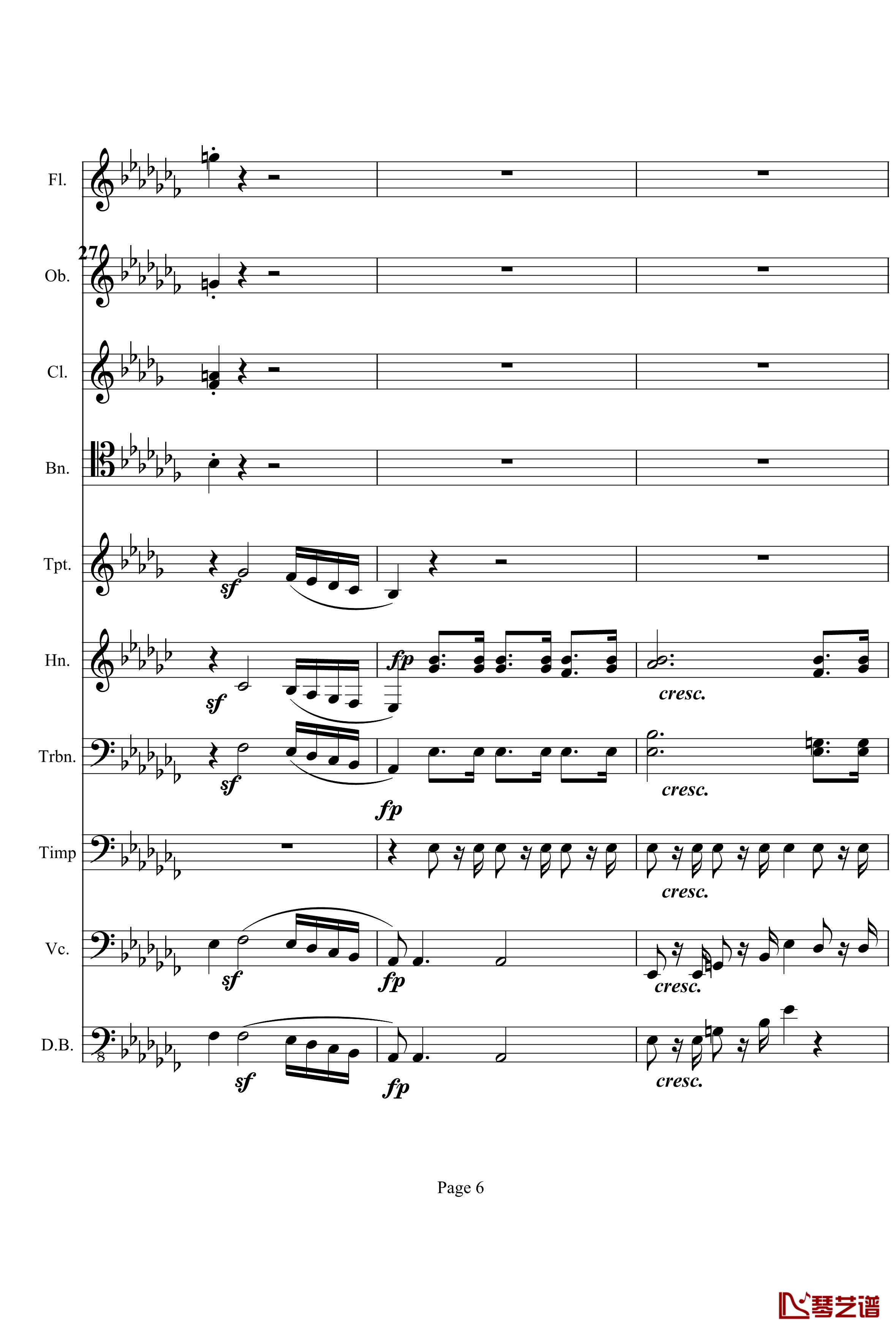 奏鸣曲之交响钢琴谱-第12首-Ⅲ-贝多芬-beethoven6