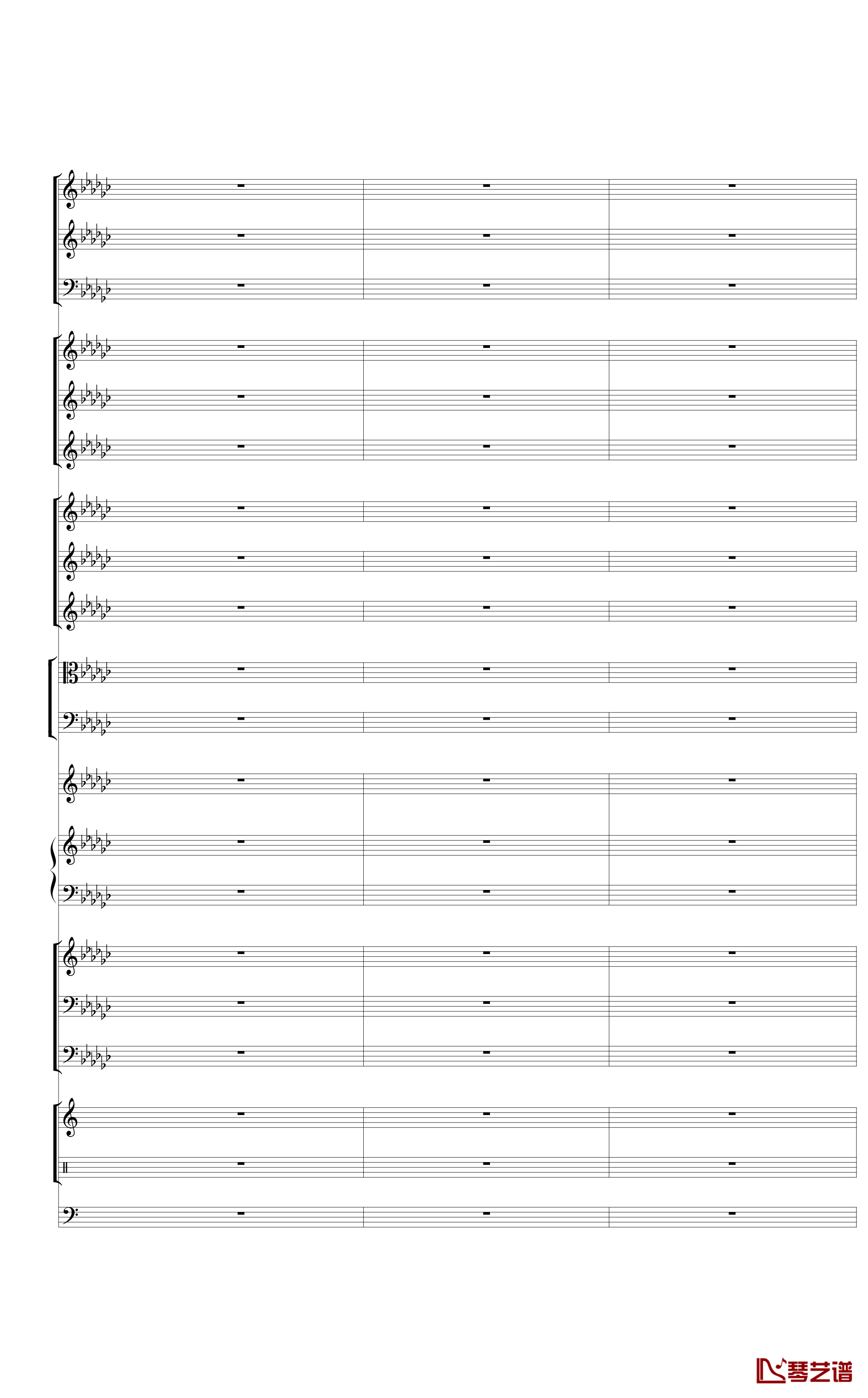 Piano Concerto No.3 in E Flat minor,I钢琴谱-热情而辉煌44