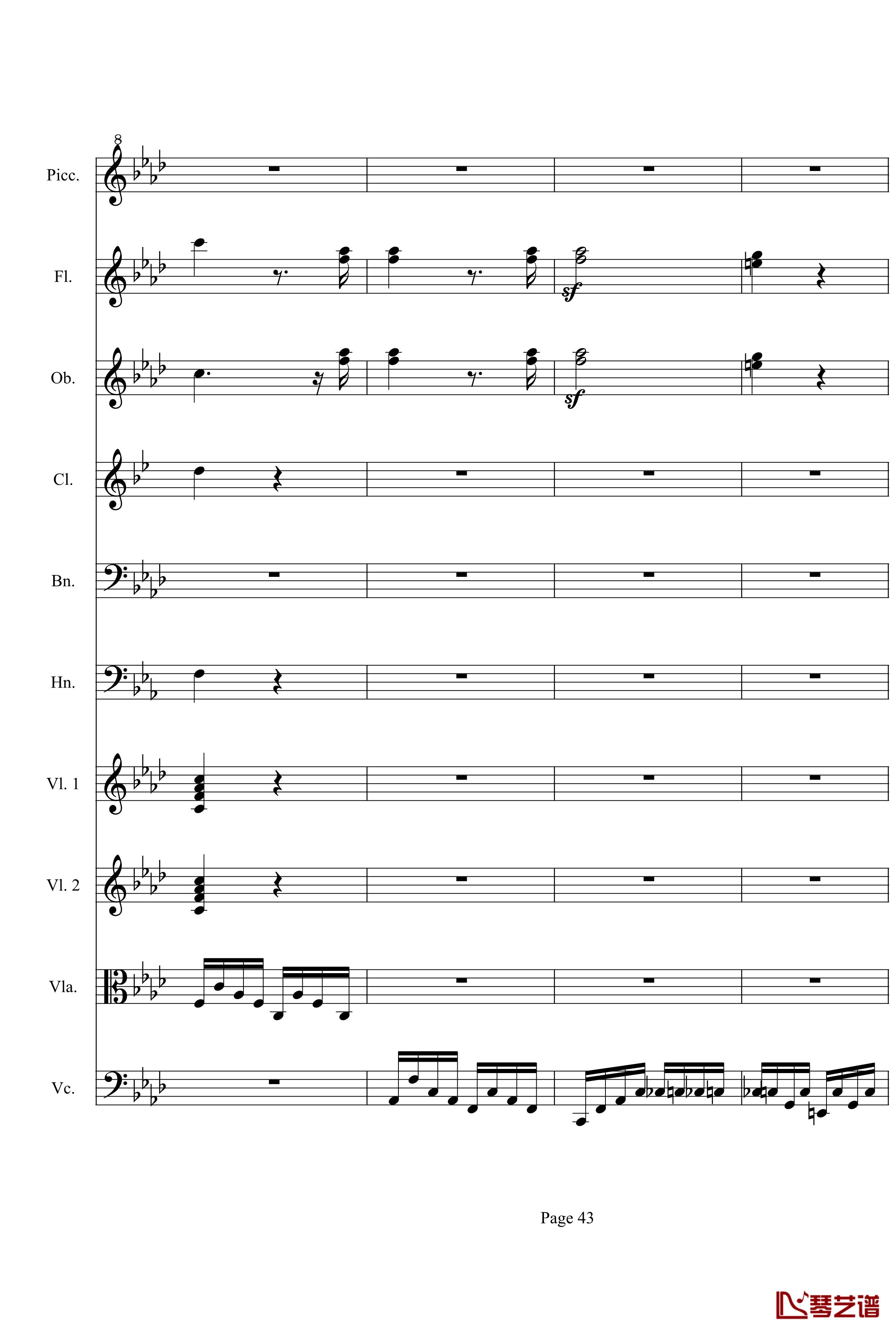 奏鸣曲之交响第23首Ⅲ钢琴谱--贝多芬-beethoven43
