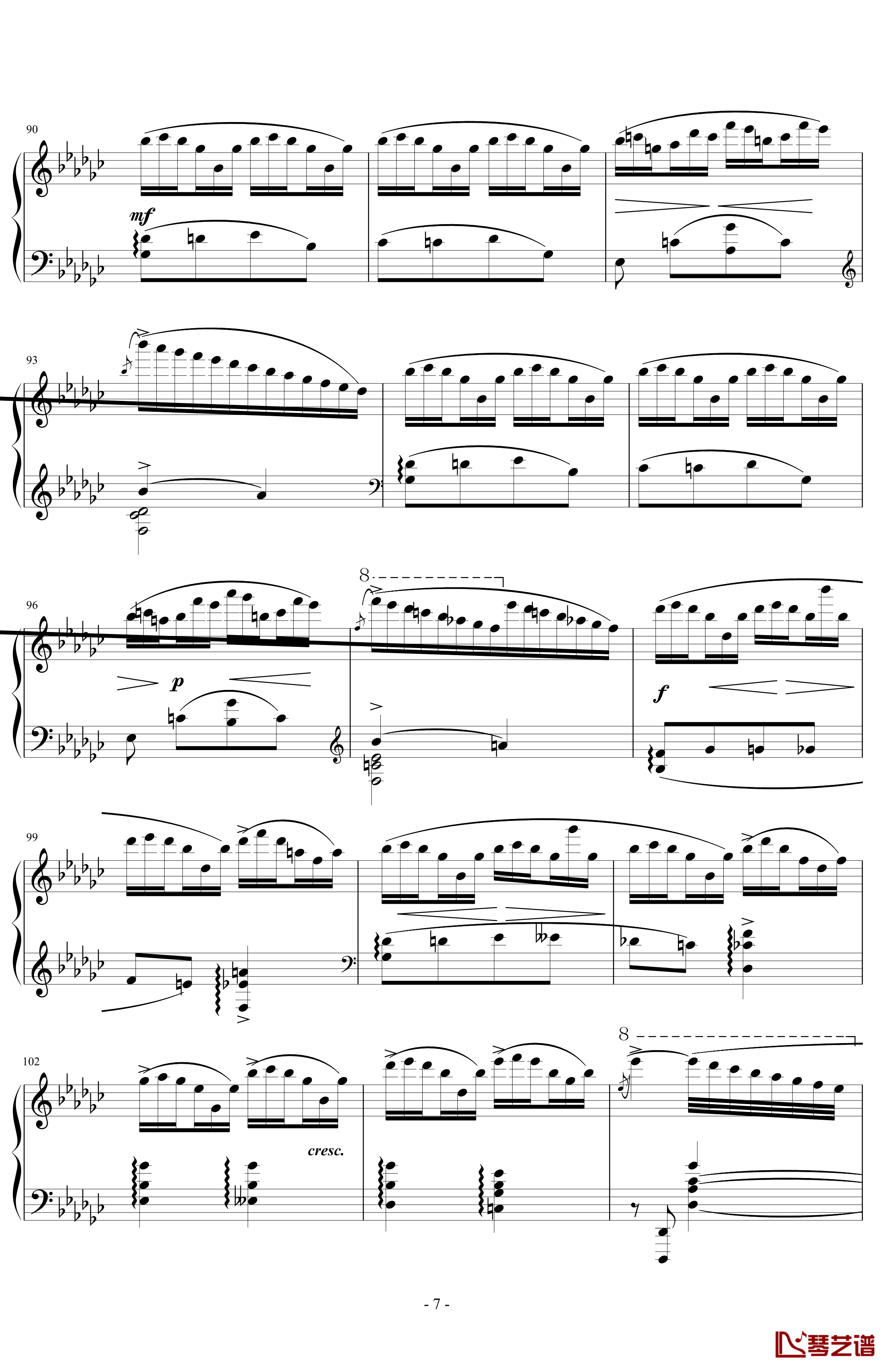 《练习曲Op.25 No.3》钢琴谱-阿连斯基-希望能为大家带来惊喜7