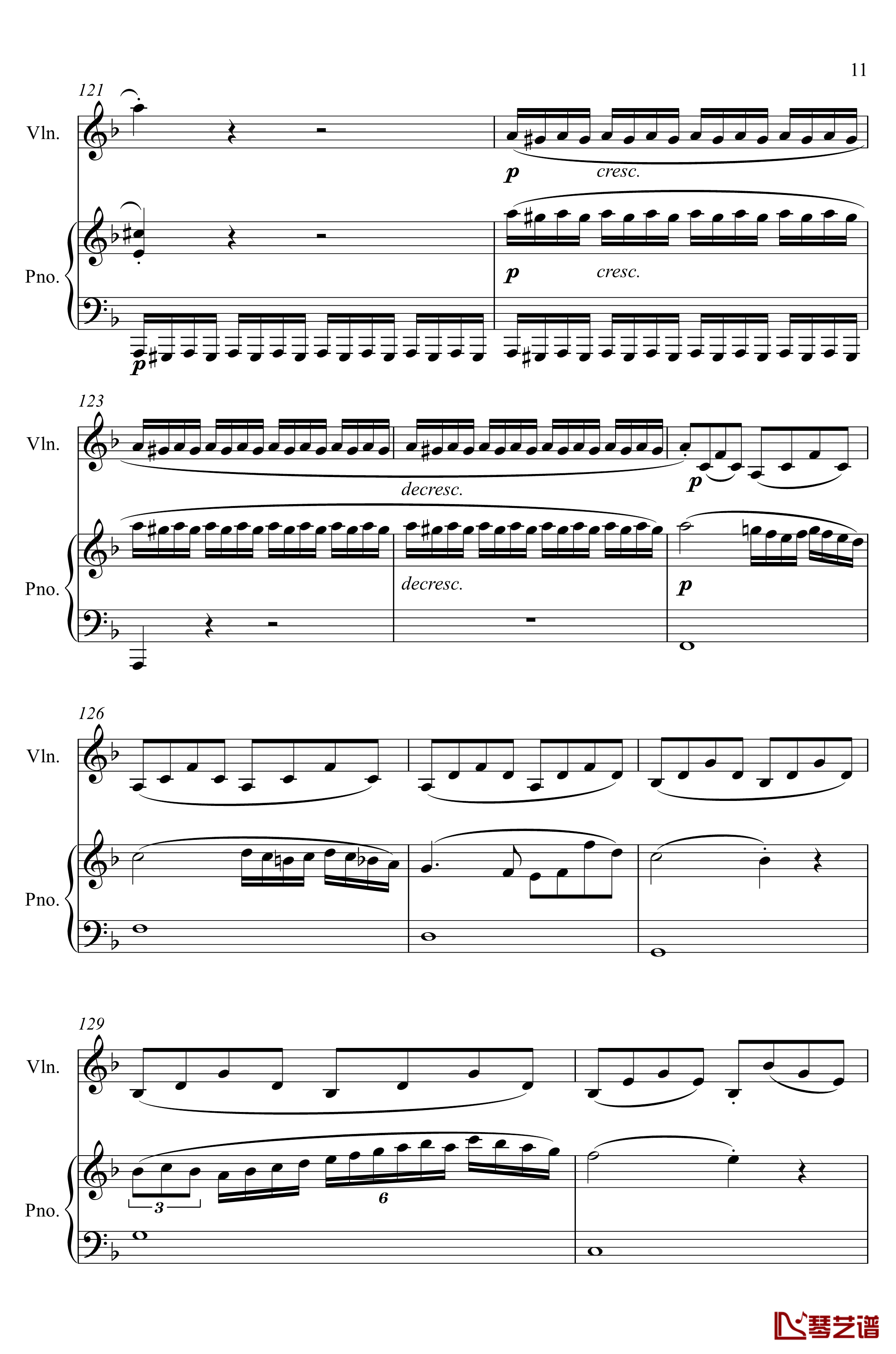第5小提琴与钢琴奏鸣曲钢琴谱-第一乐章钢琴谱-贝多芬-beethoven11