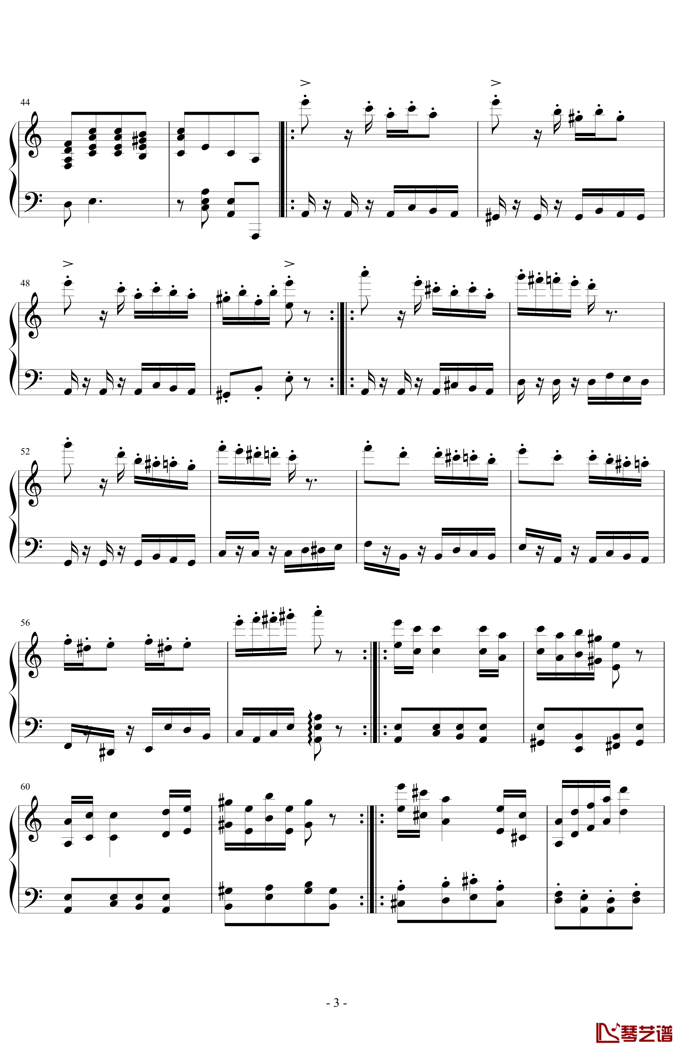 经典主题变奏曲钢琴谱-丁晓峰3