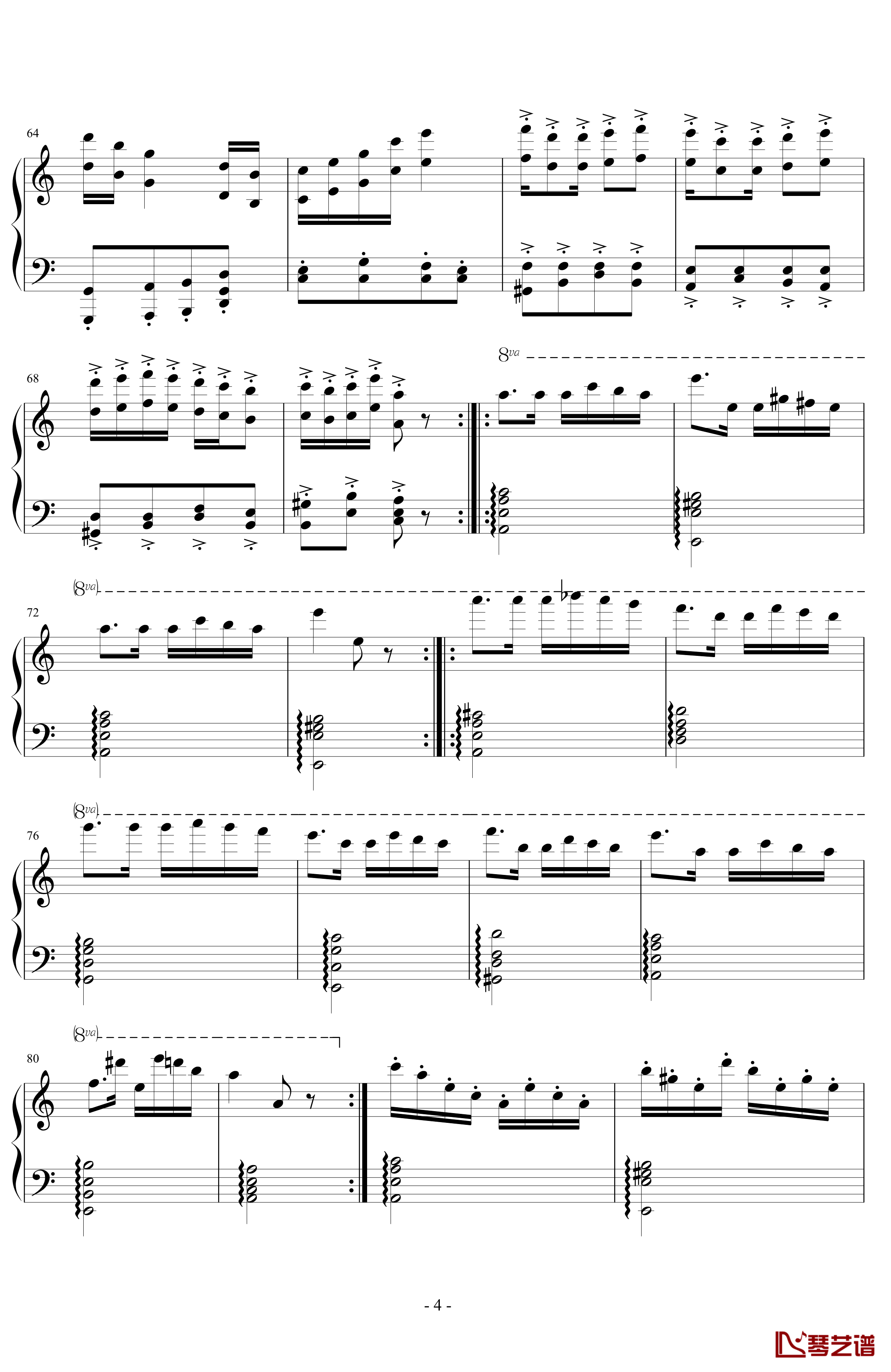 经典主题变奏曲钢琴谱-丁晓峰4