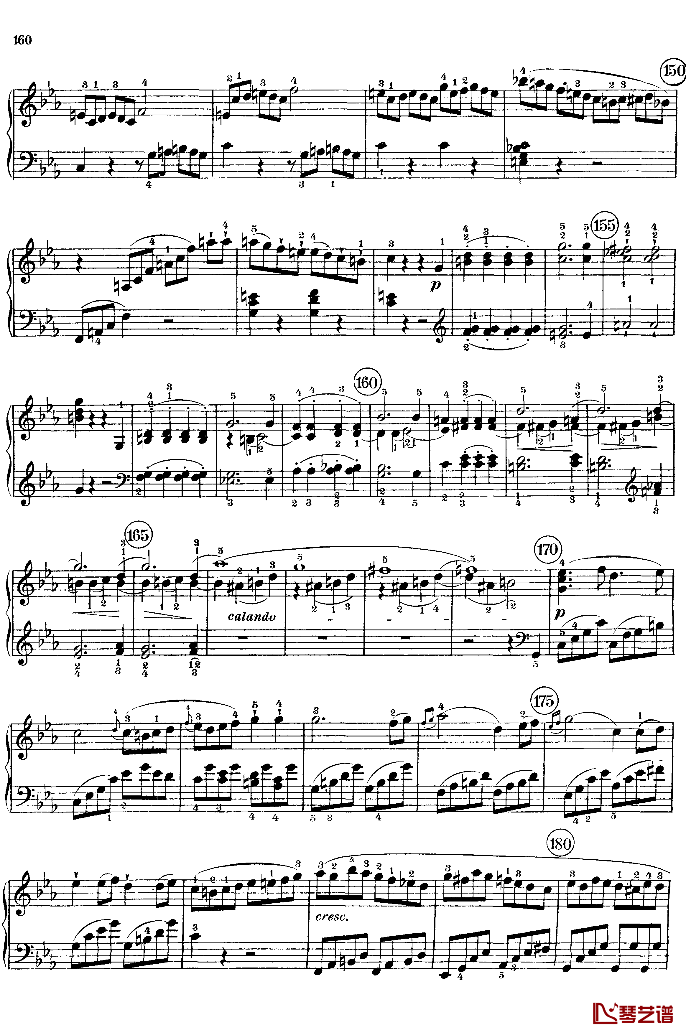 悲怆钢琴谱-c小调第八号钢琴奏鸣曲-全乐章-带指法版-贝多芬-beethoven18