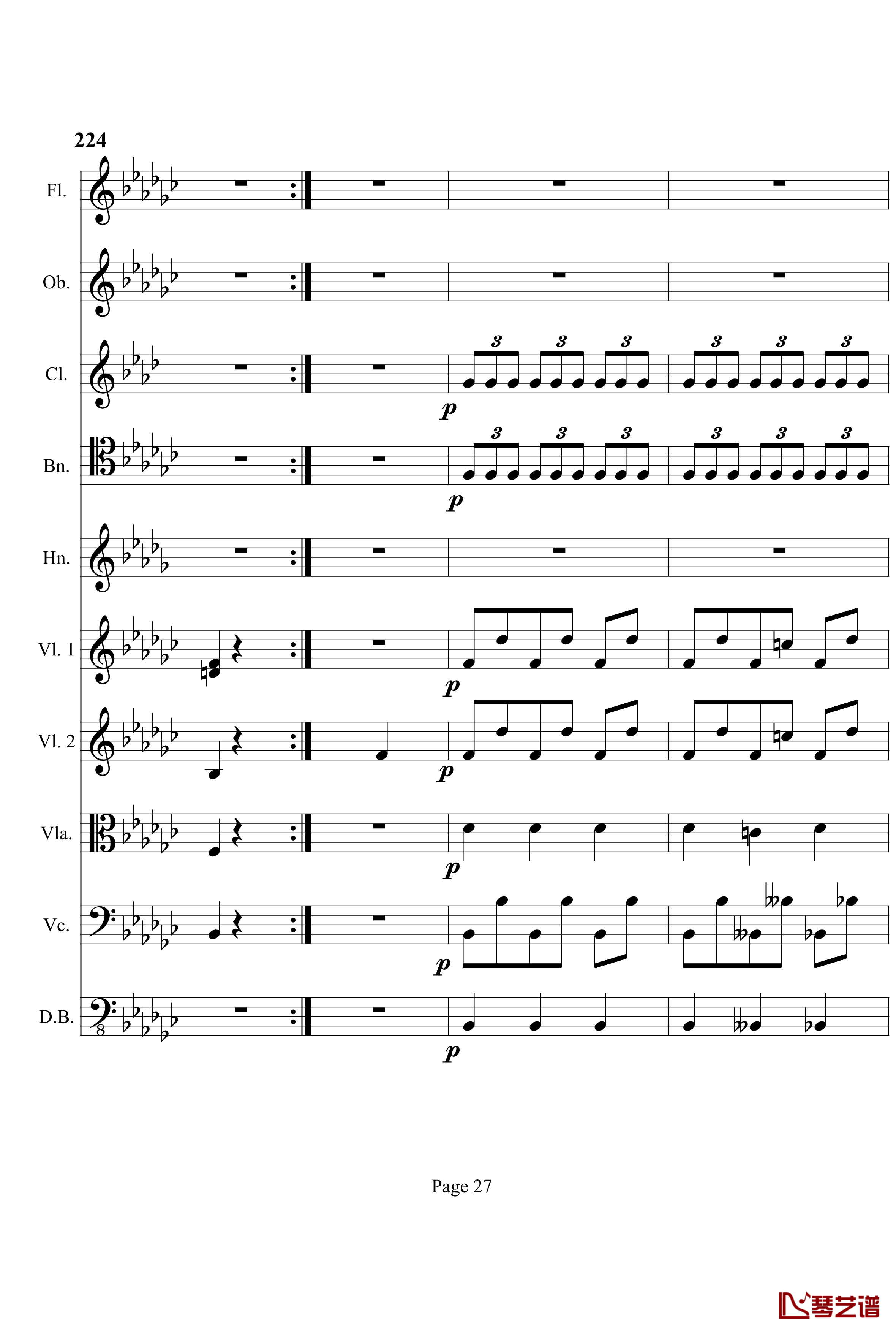 奏鸣曲之交响钢琴谱-第4首-Ⅲ-贝多芬-beethoven27