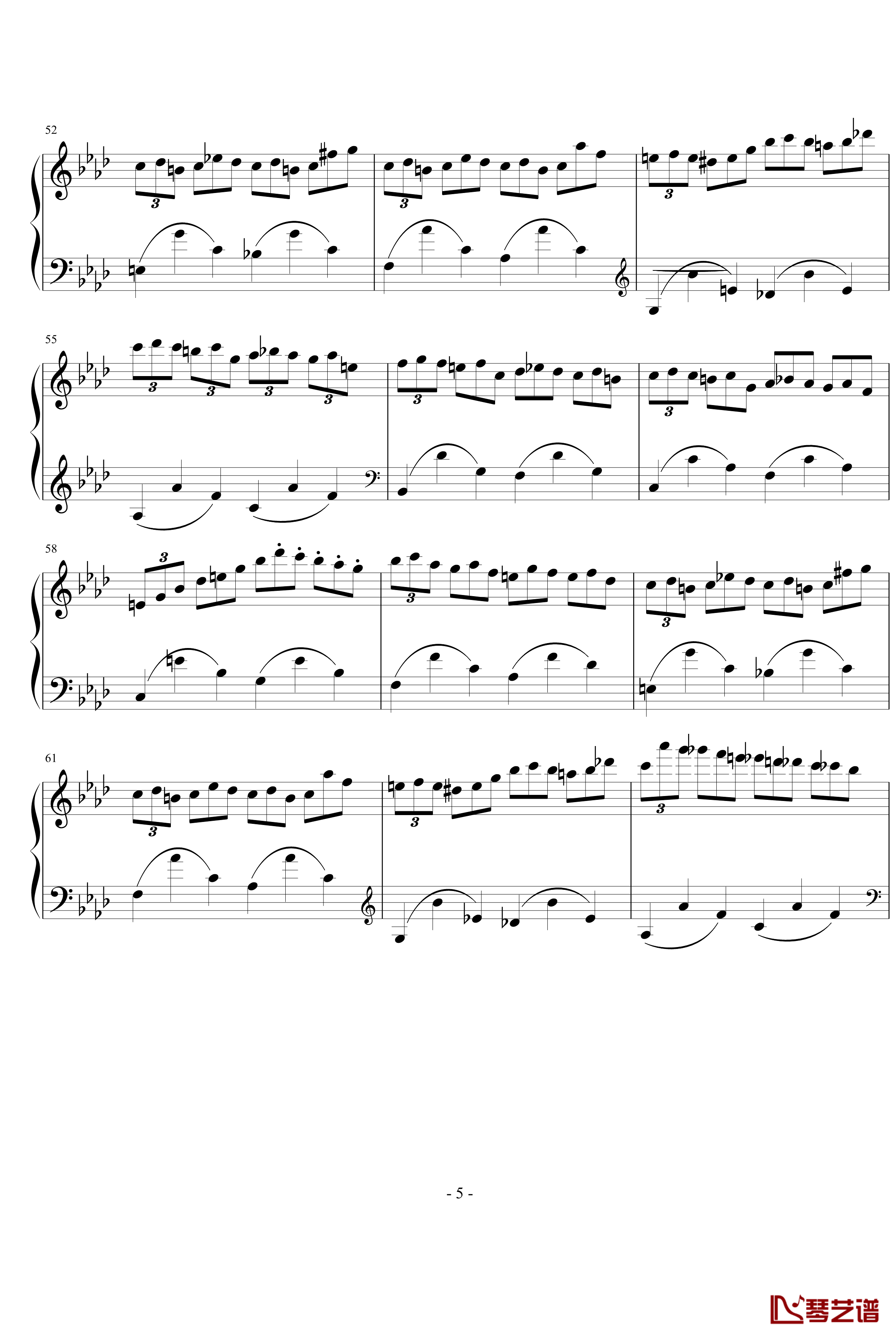 肖邦练习曲14钢琴谱-肖邦-chopin5