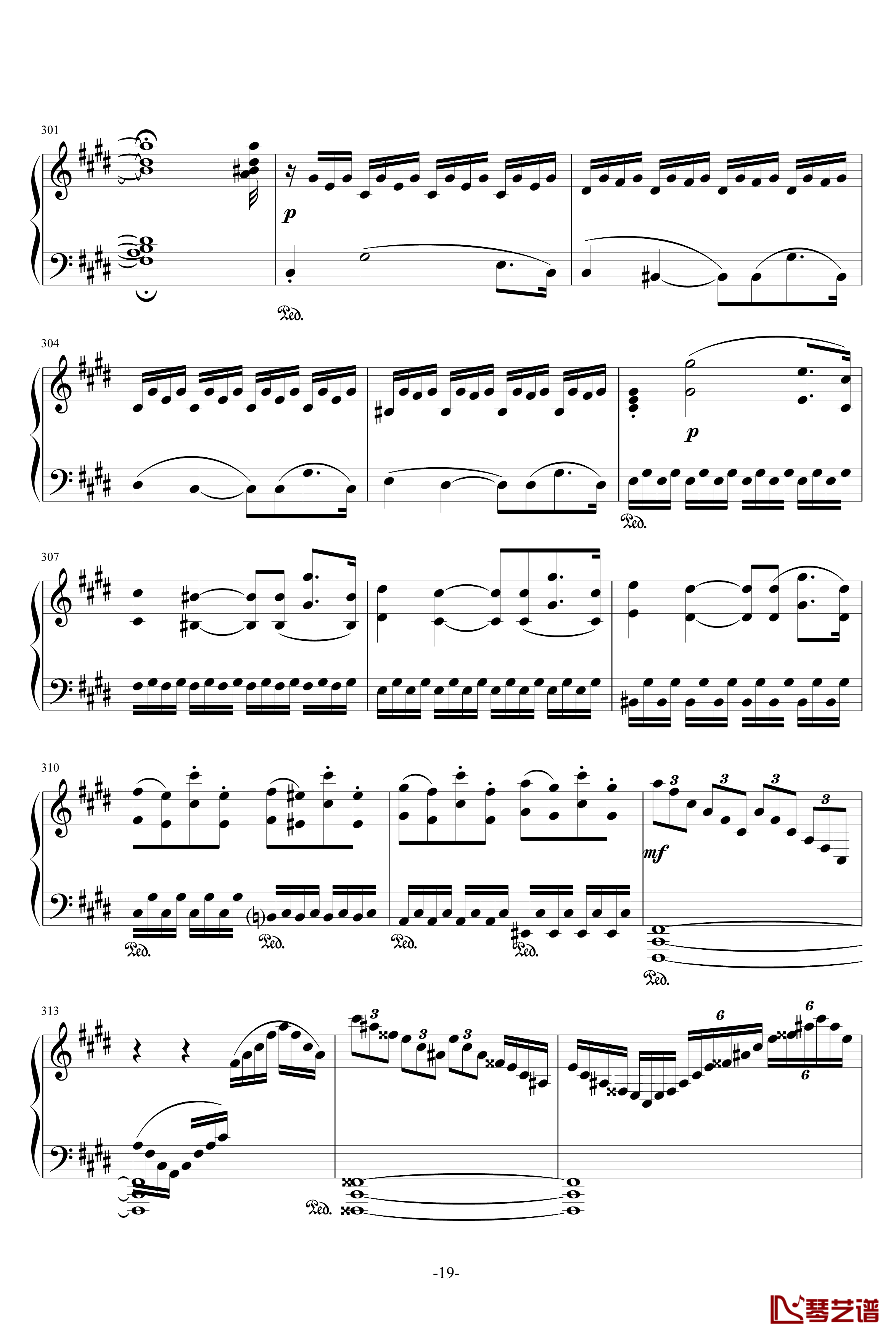 月光奏鸣曲钢琴谱-1，2，3乐章-贝多芬-beethoven19