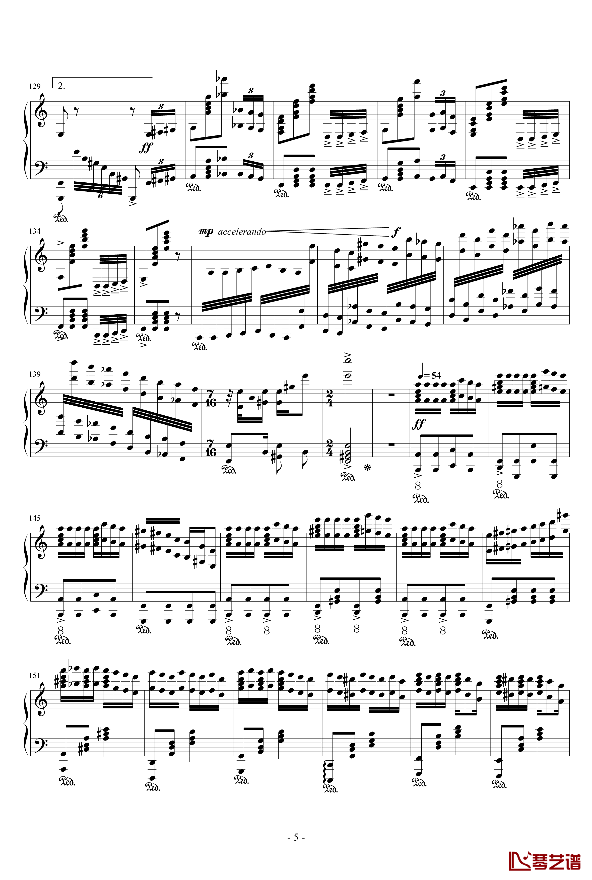 帕格尼尼飞絮曲钢琴谱-Paganini / PagRag-马克西姆-Maksim·Mrvica5