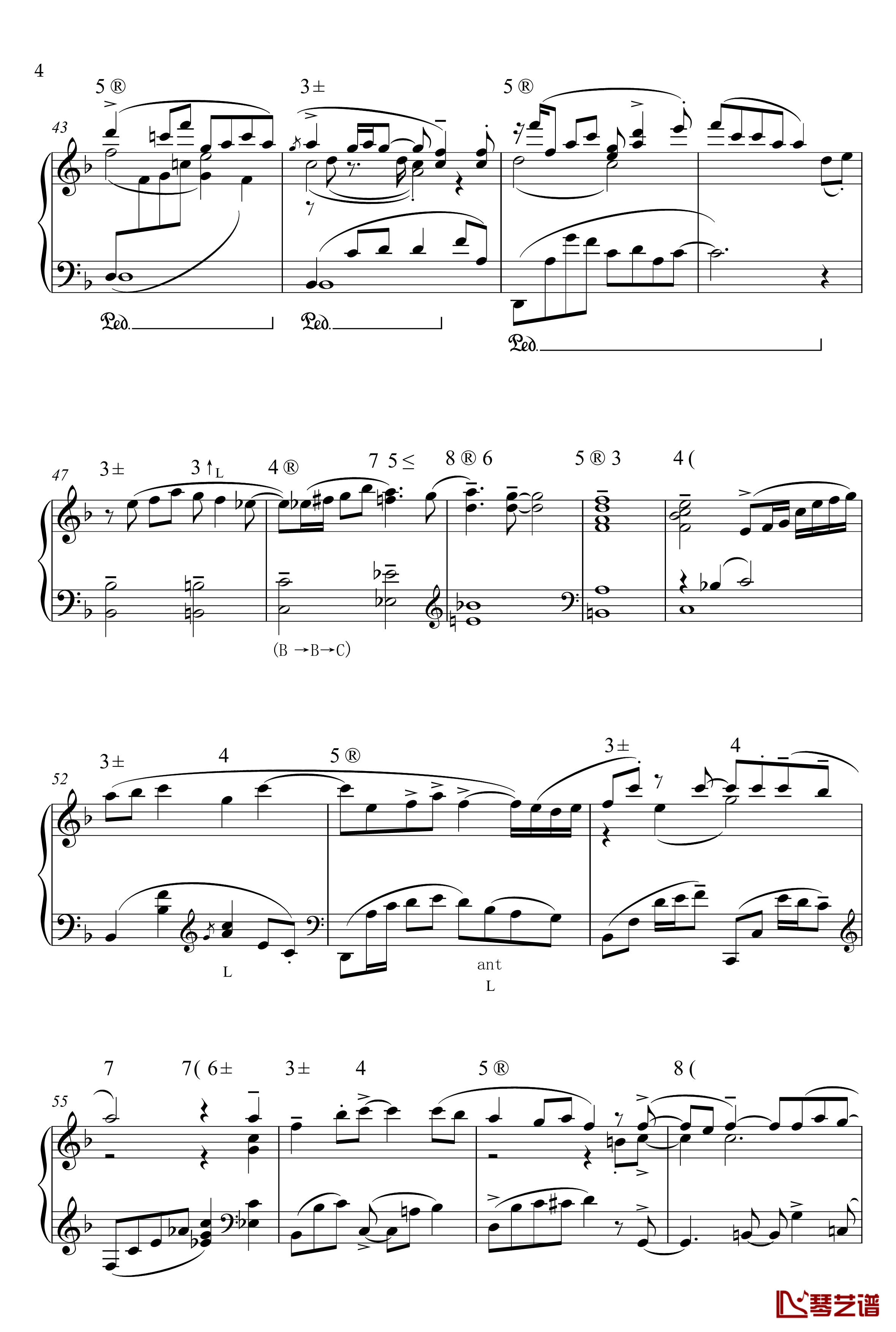 罗兰灯道钢琴谱-分析版-南条绘梨子4