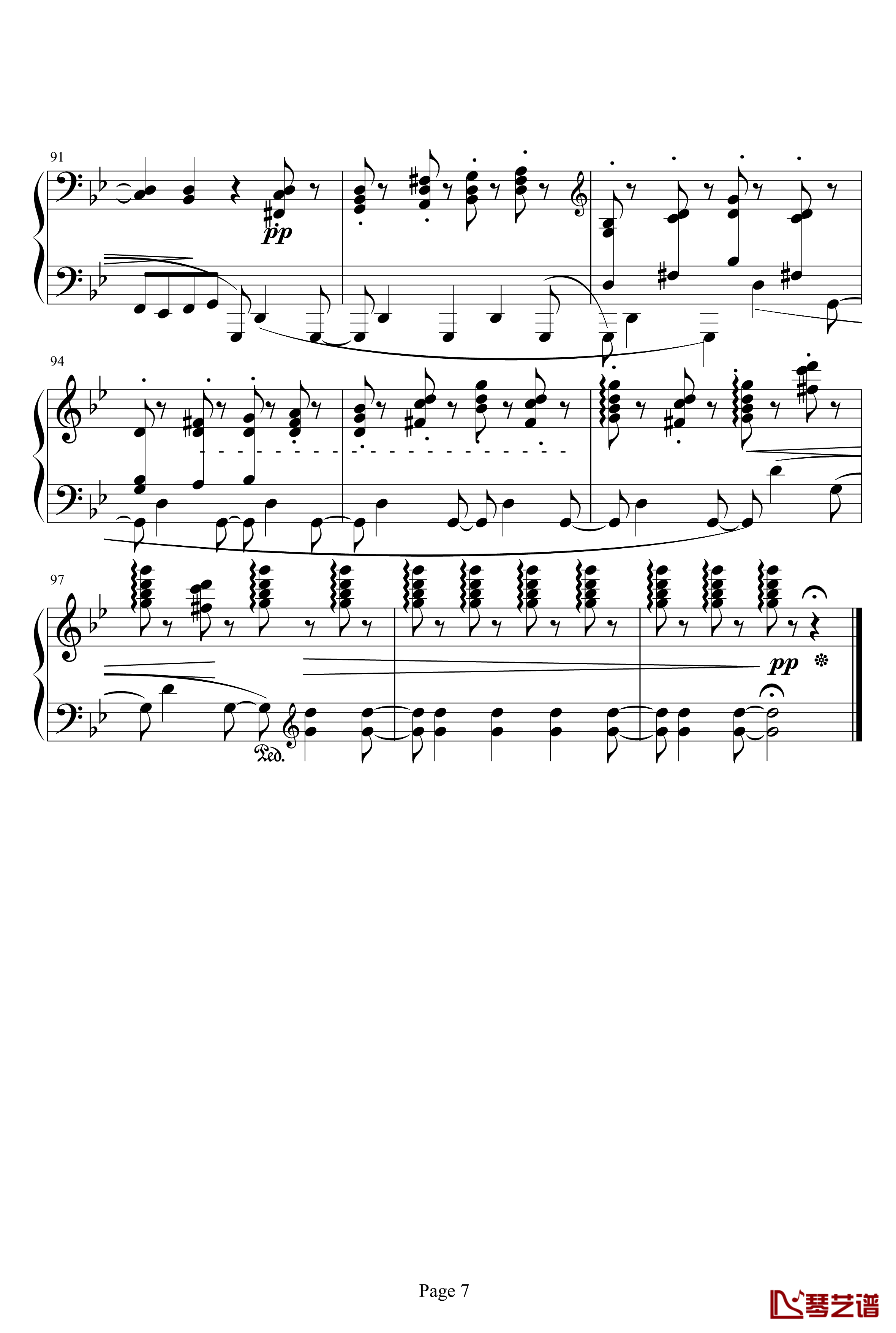 六月船歌钢琴谱-柴科夫斯基-Peter Ilyich Tchaikovsky7