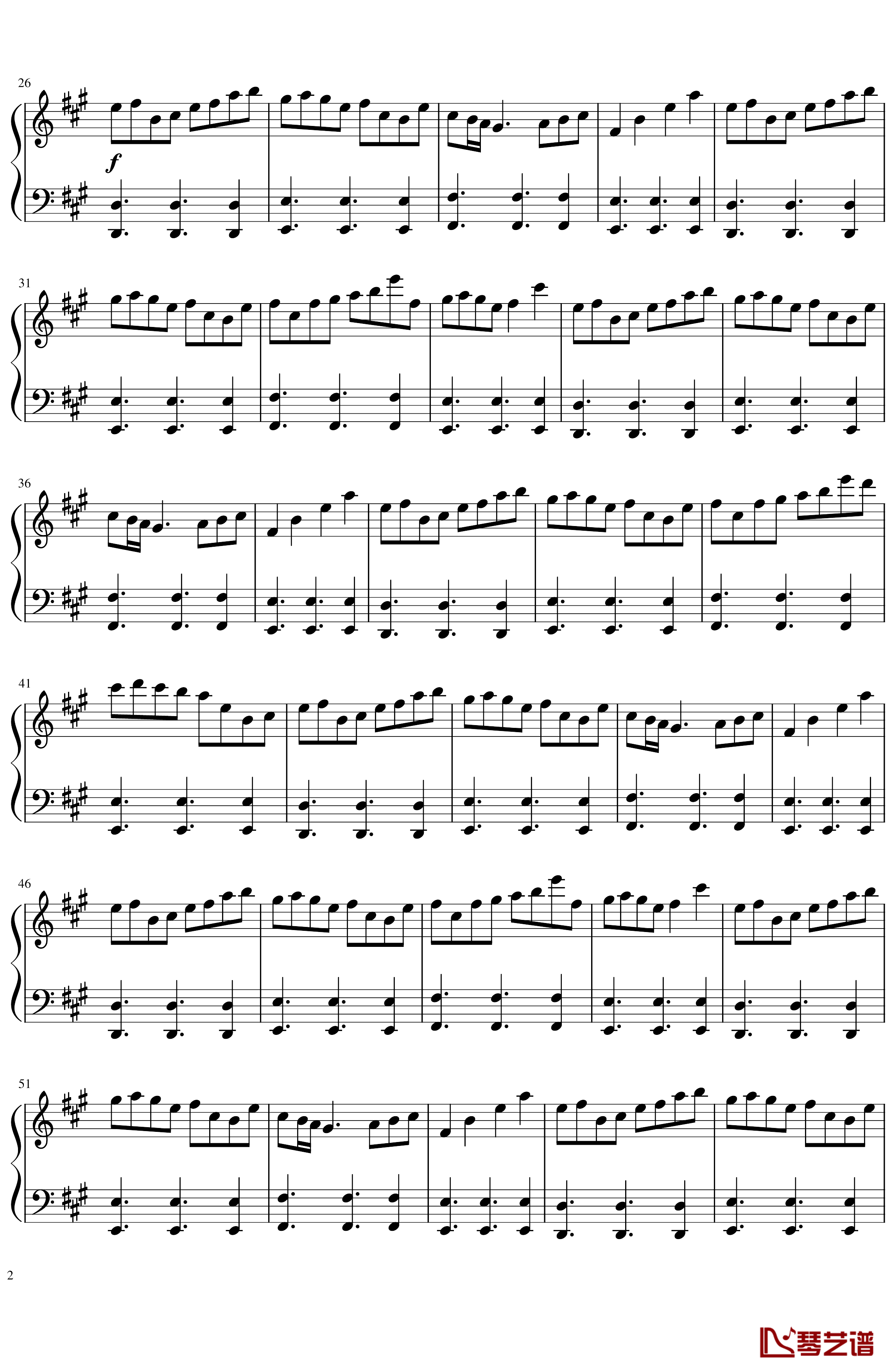 ソロモンの白椿钢琴谱-交响乐转钢琴版-碧蓝航线2