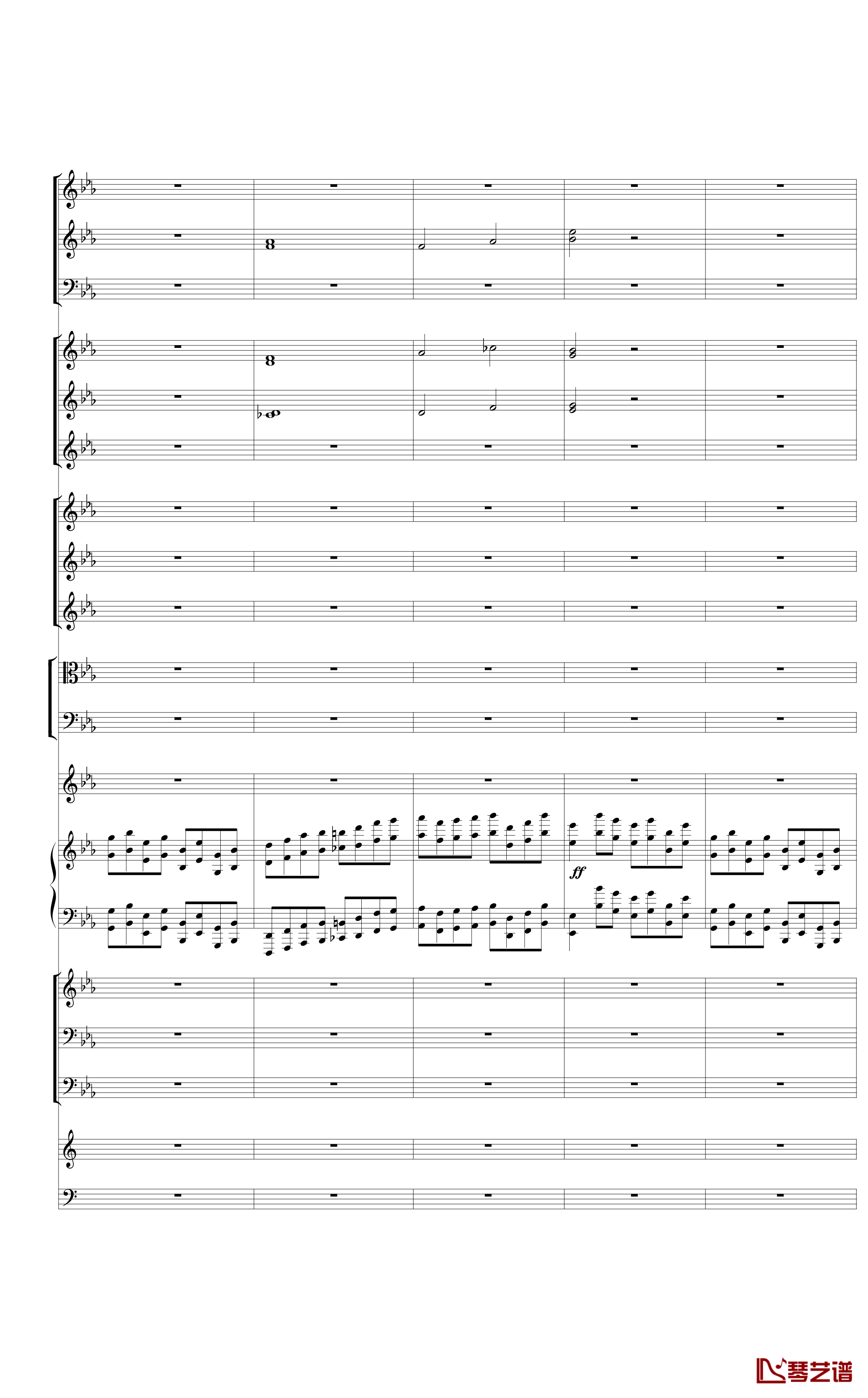 Piano Concerto No.3 in E Flat minor,I钢琴谱-热情而辉煌22