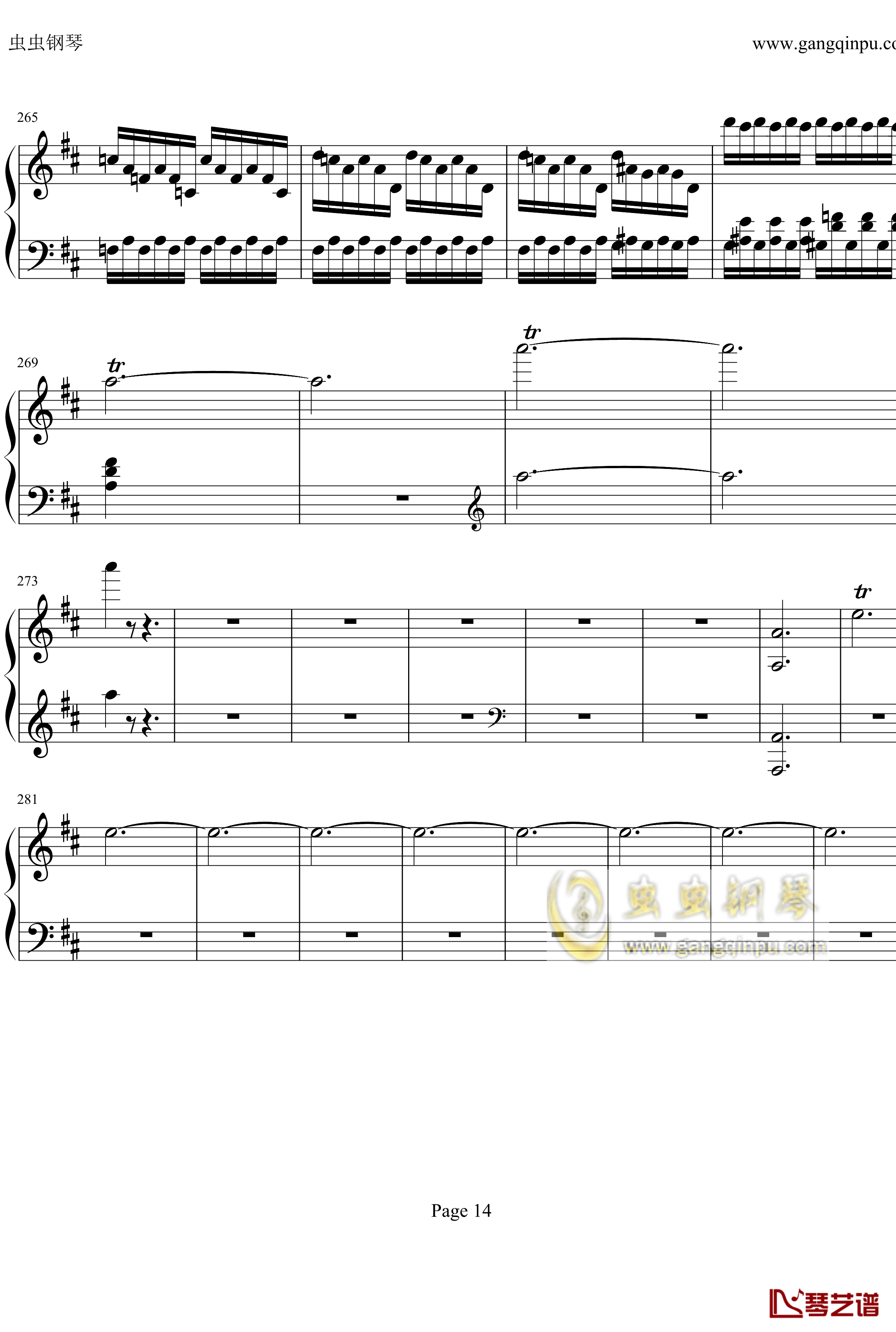 贝多芬钢琴协奏曲Op61第三乐章钢琴谱-贝多芬14