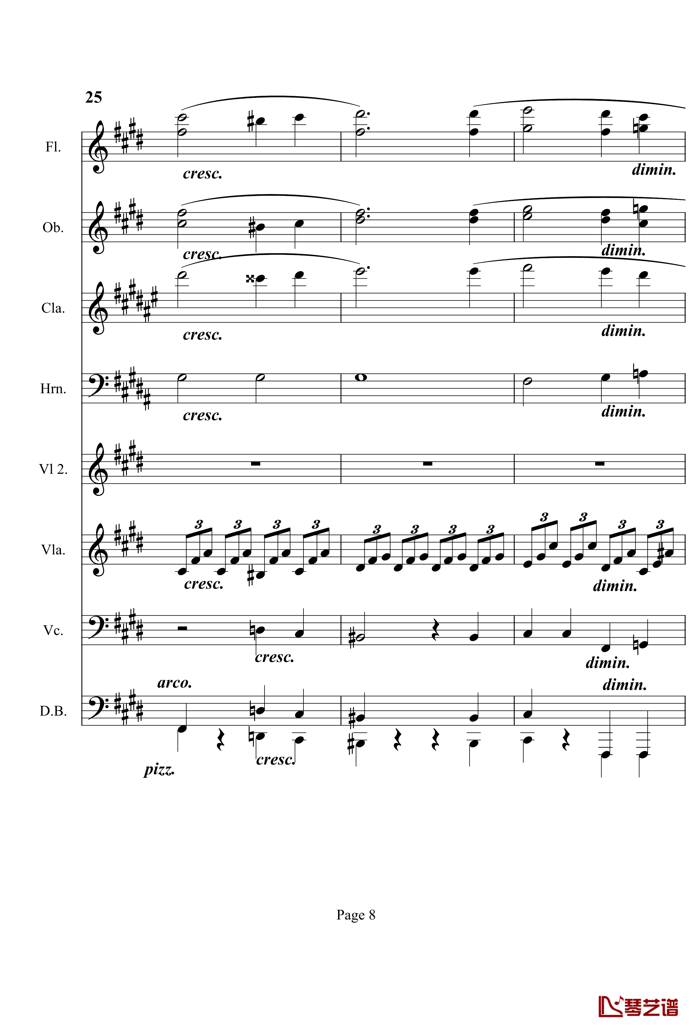 奏鸣曲之交响钢琴谱-第14首-Ⅰ-贝多芬-beethoven8