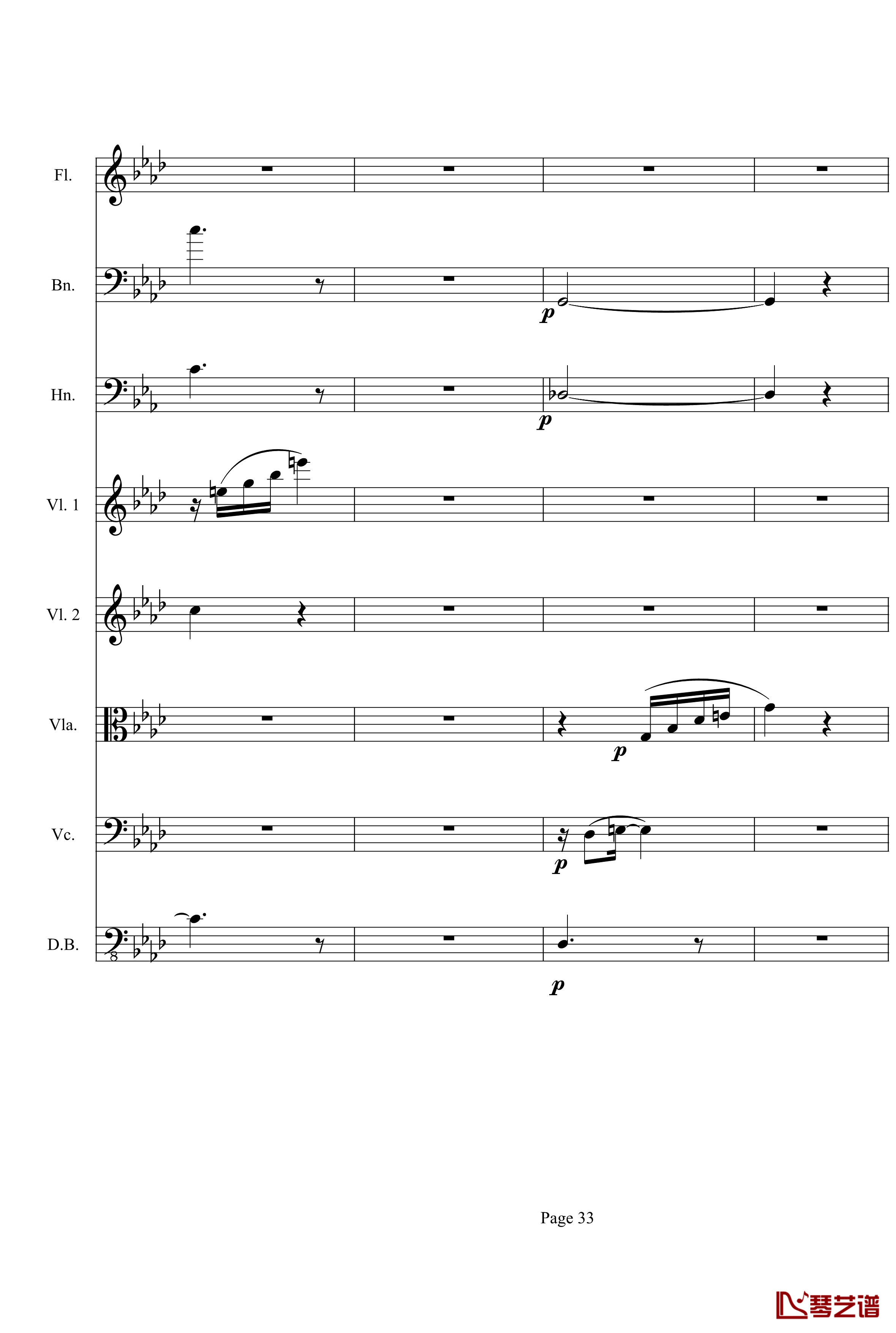 奏鸣曲之交响第23首Ⅲ钢琴谱--贝多芬-beethoven33