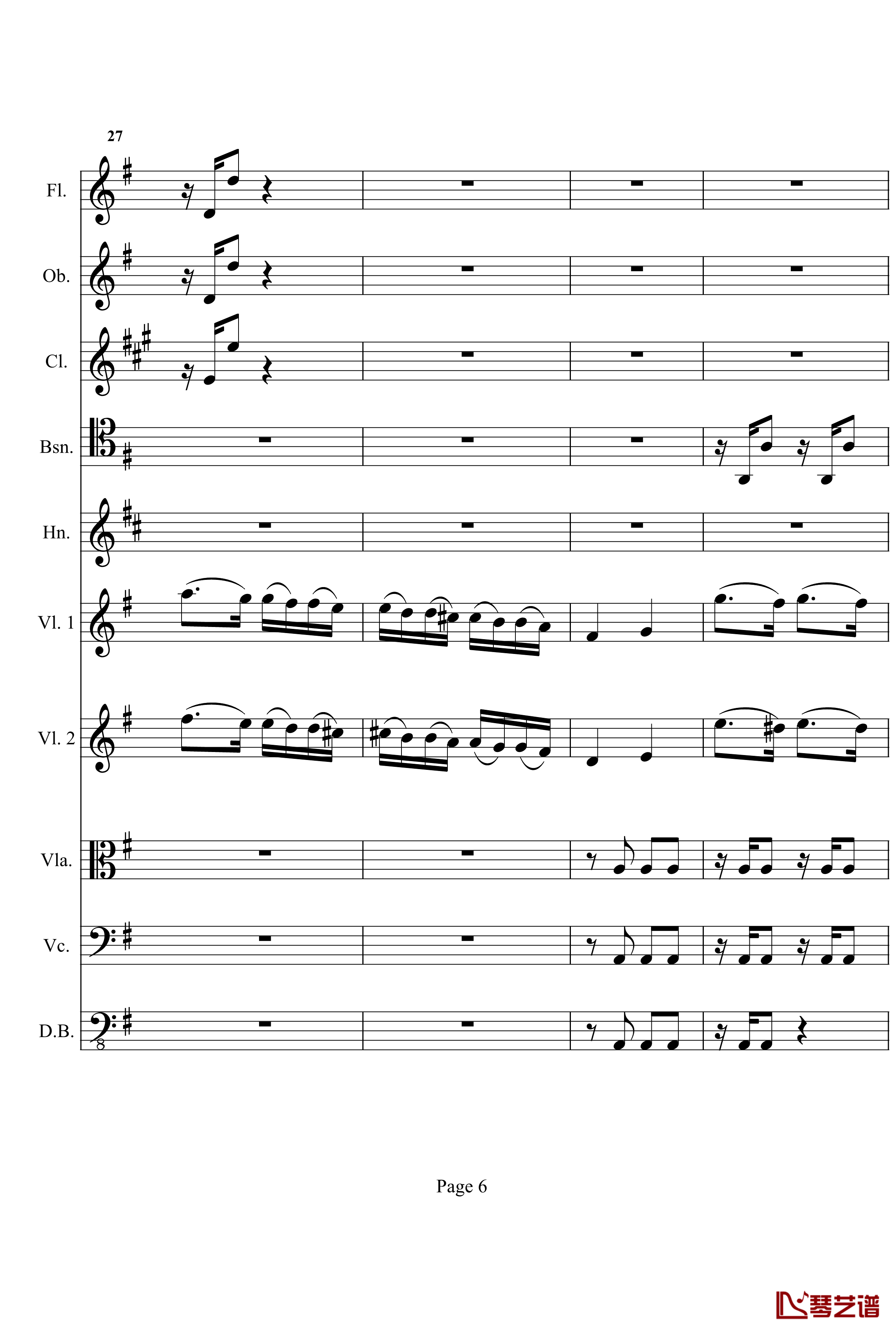 奏鸣曲之交响钢琴谱- 第十首-Ⅰ-贝多芬-beethoven6
