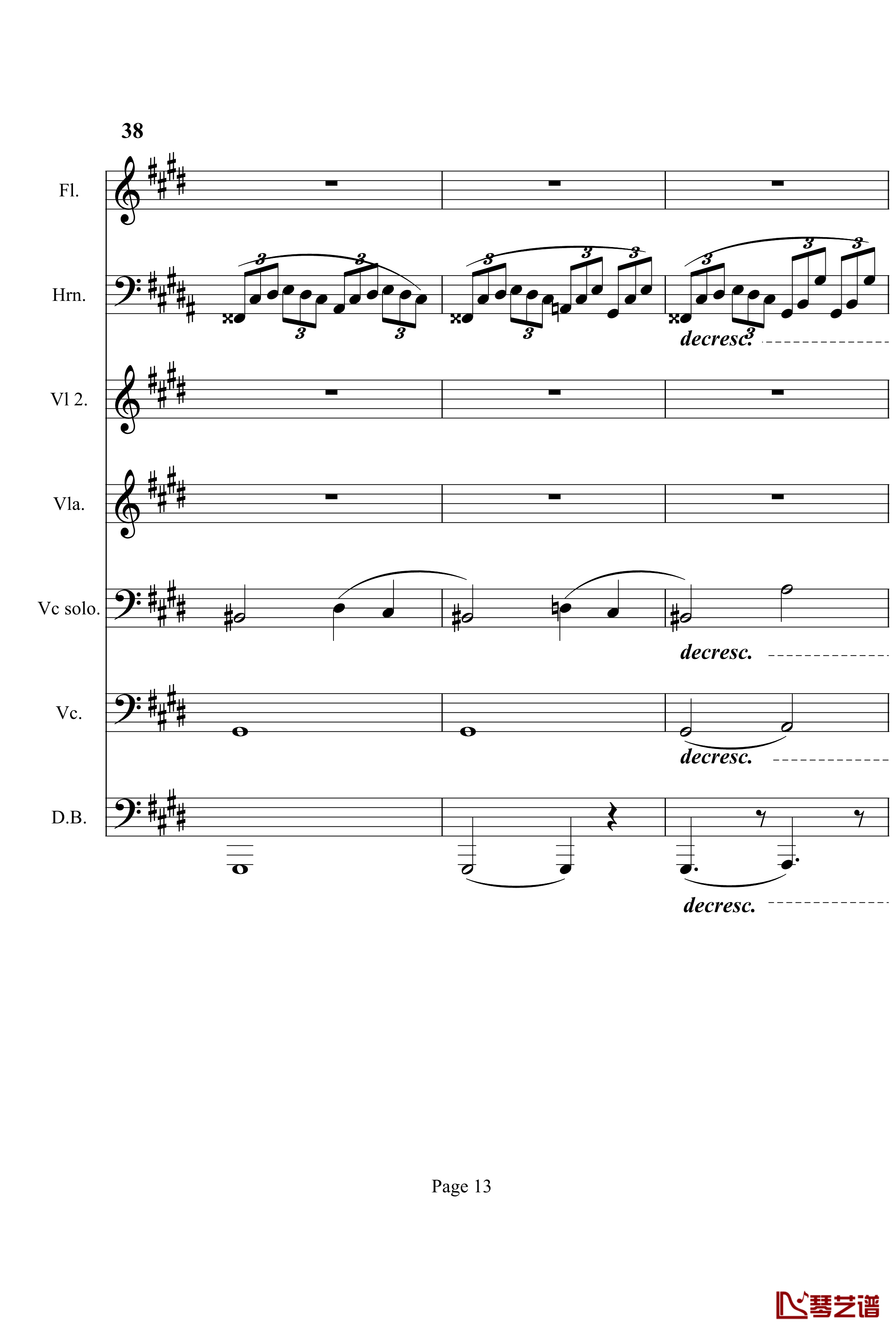 奏鸣曲之交响钢琴谱-第14首-Ⅰ-贝多芬-beethoven13