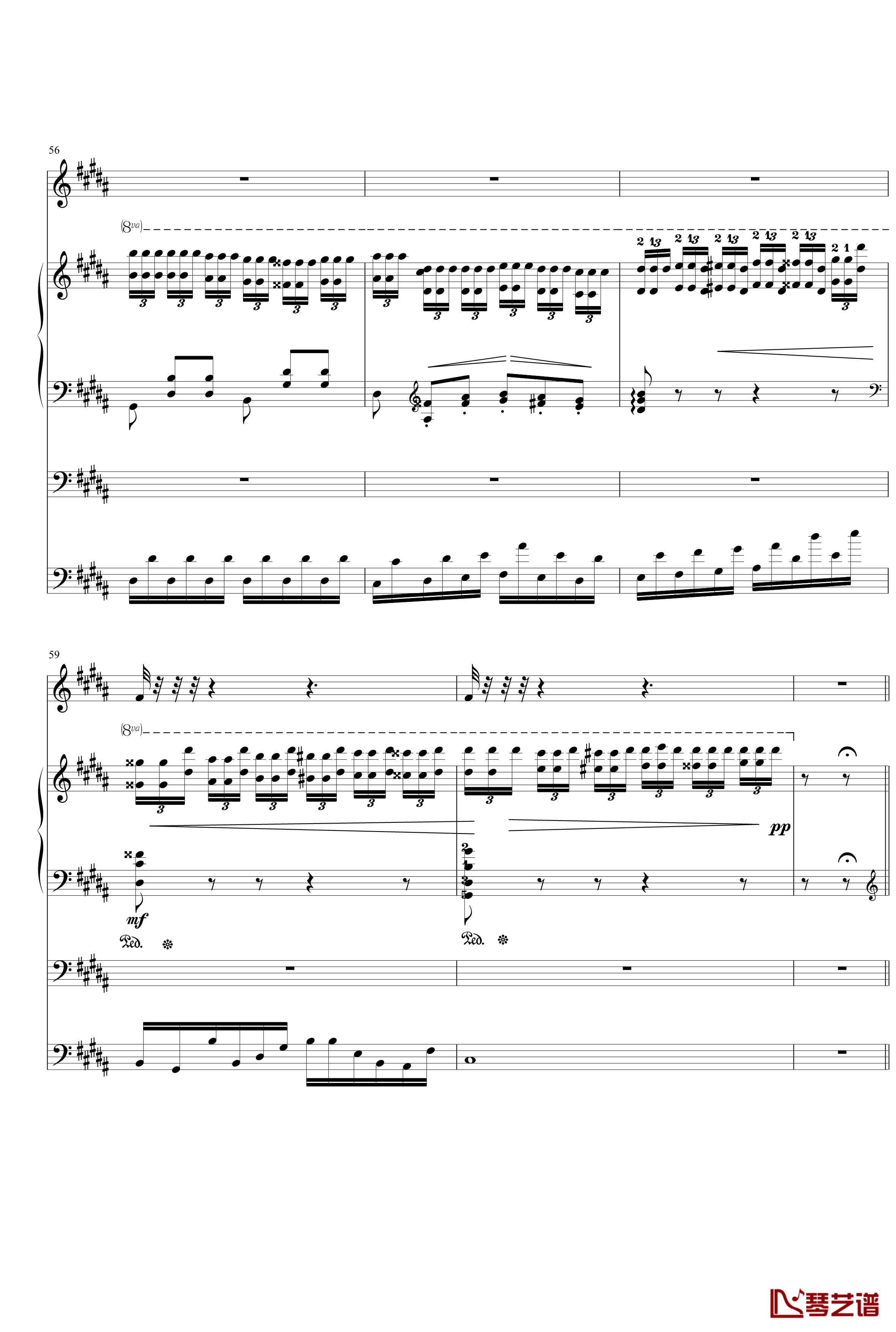 钟钢琴谱-变态版-李斯特11