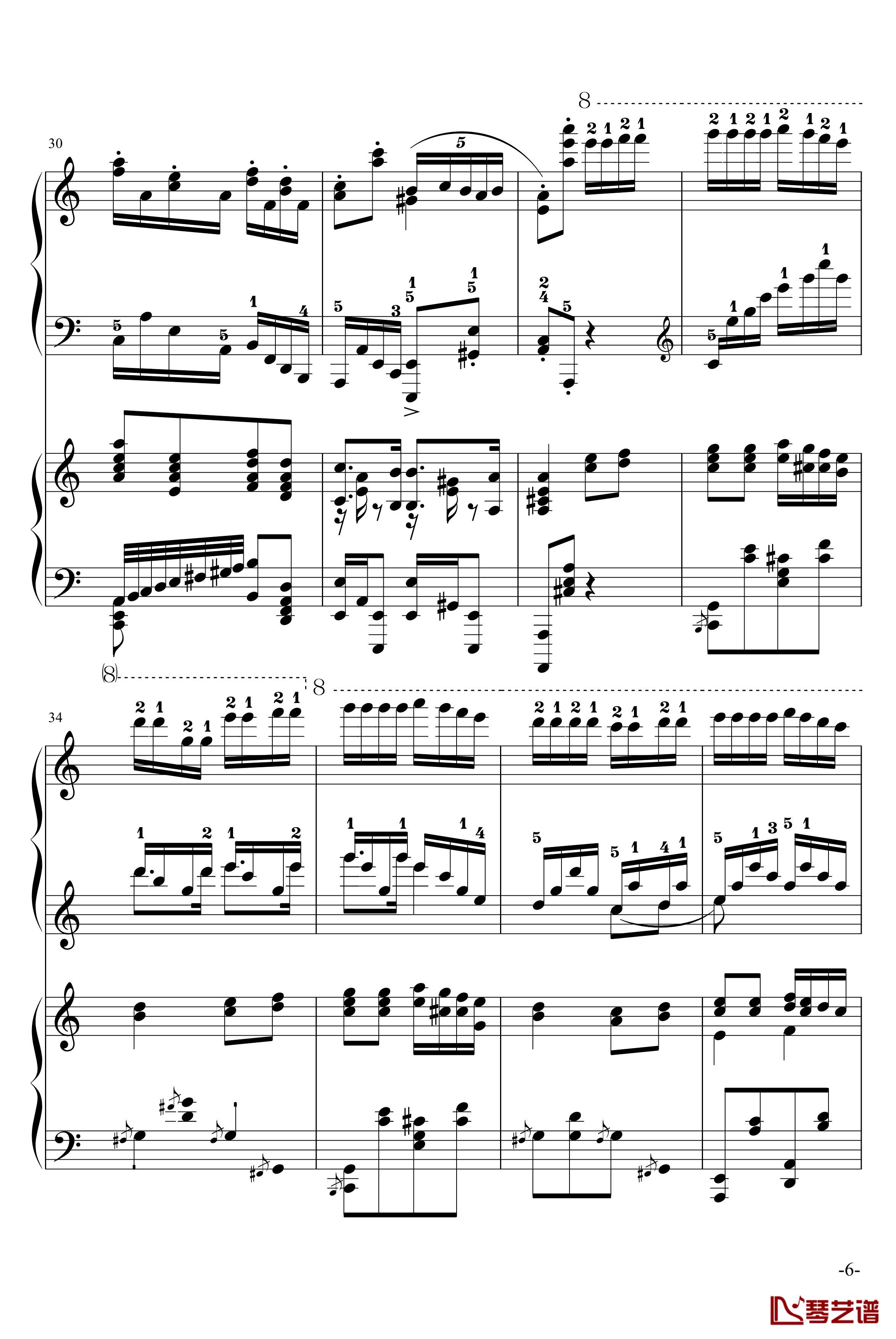斗琴就找土耳其真实惠钢琴谱-修改-莫扎特6