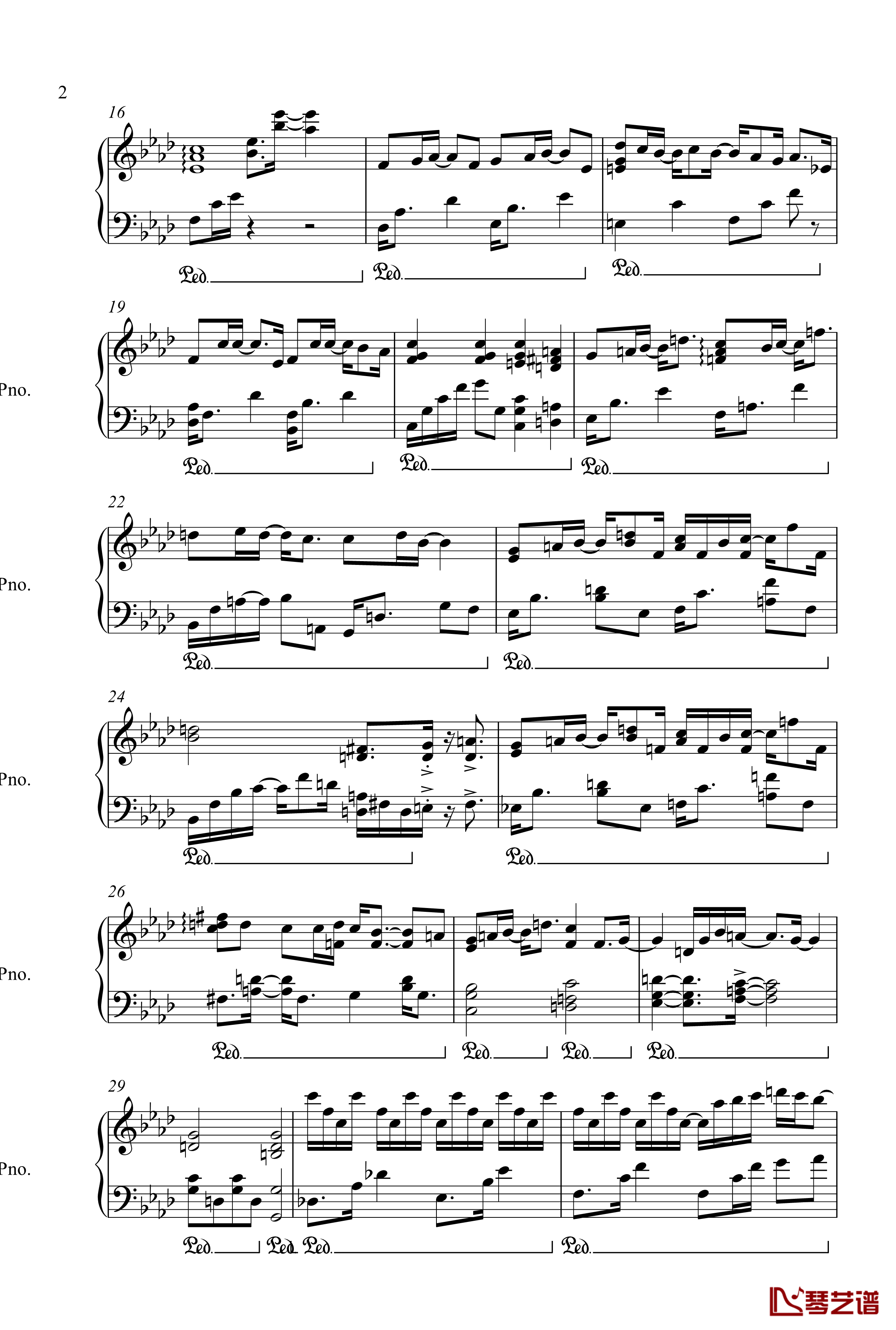 泪的声音钢琴谱-V.K2
