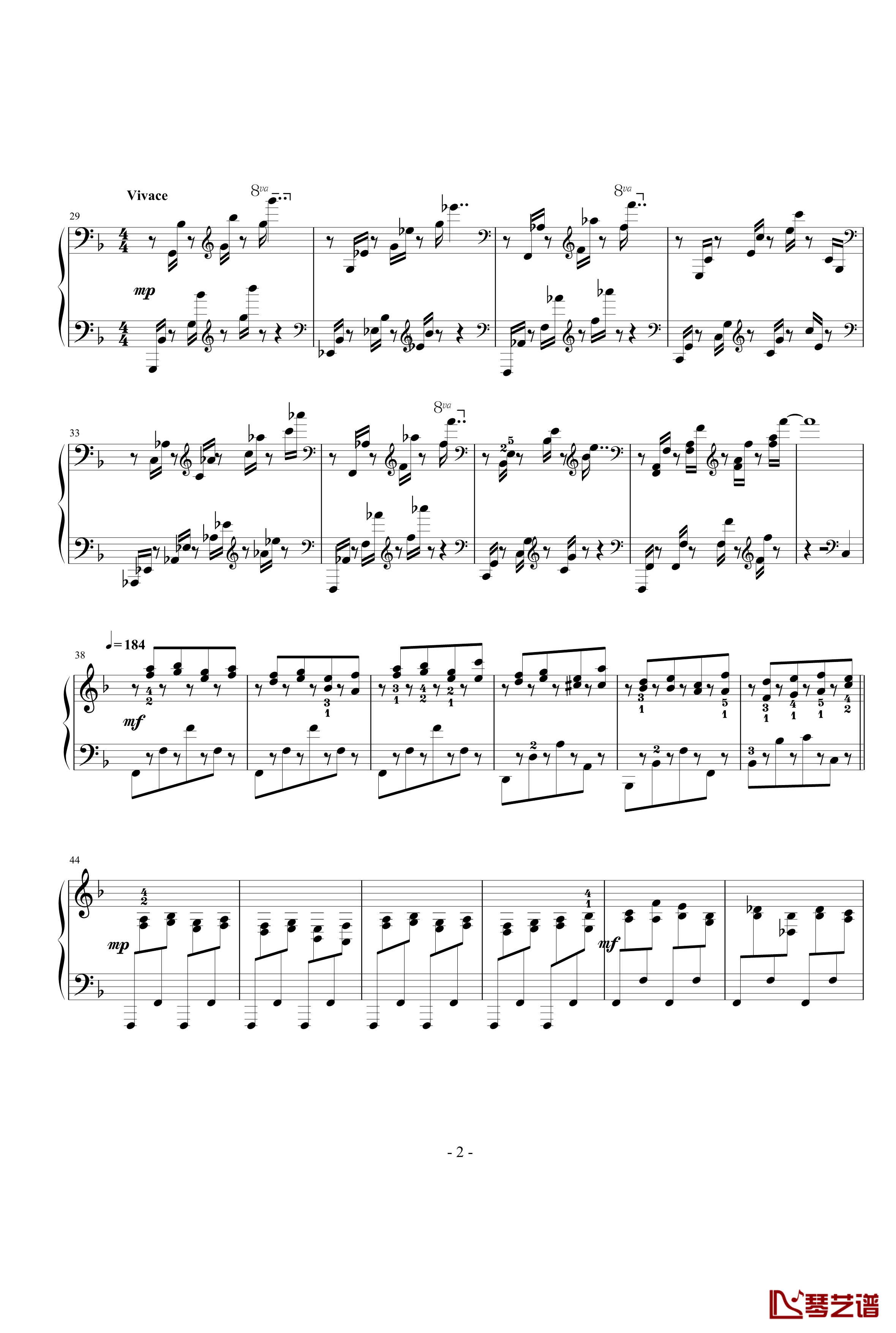 酷夏钢琴谱-四季练习曲-yutianyue1262