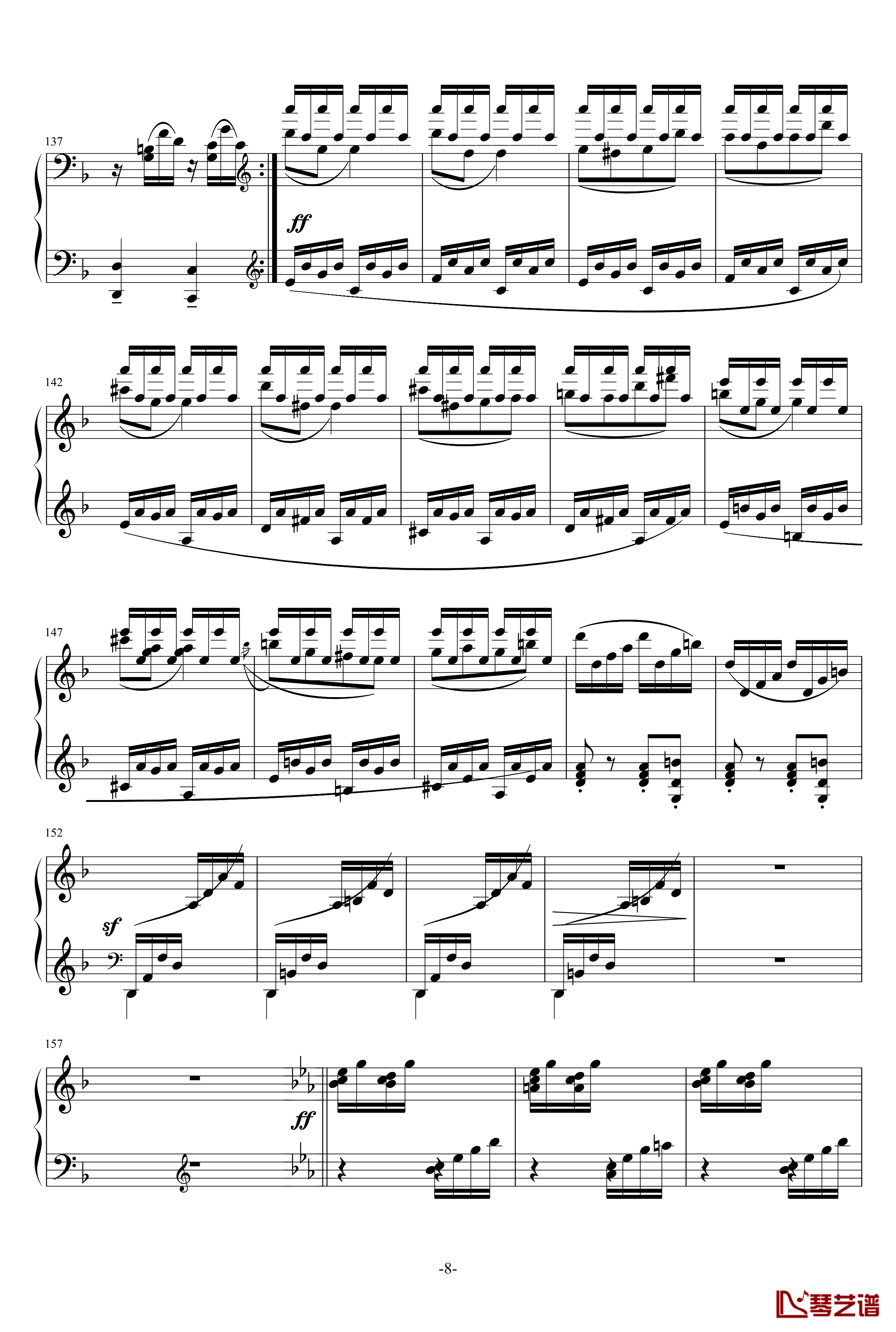小温狂想曲 3钢琴谱—具有匈牙利狂想曲风格的一曲。—我的代表作-一个球8