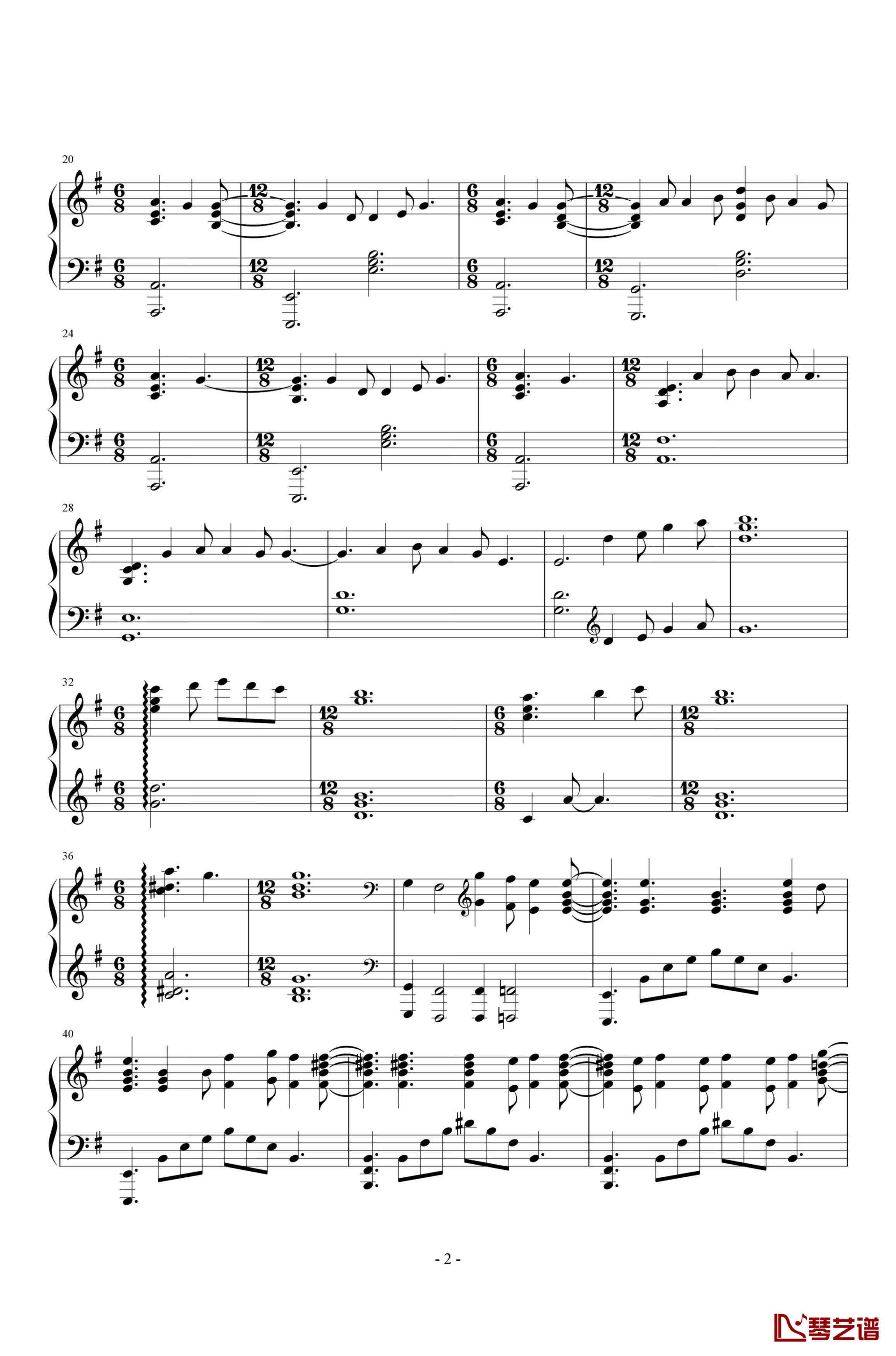 爱乐之城主题曲钢琴谱 爵士版2