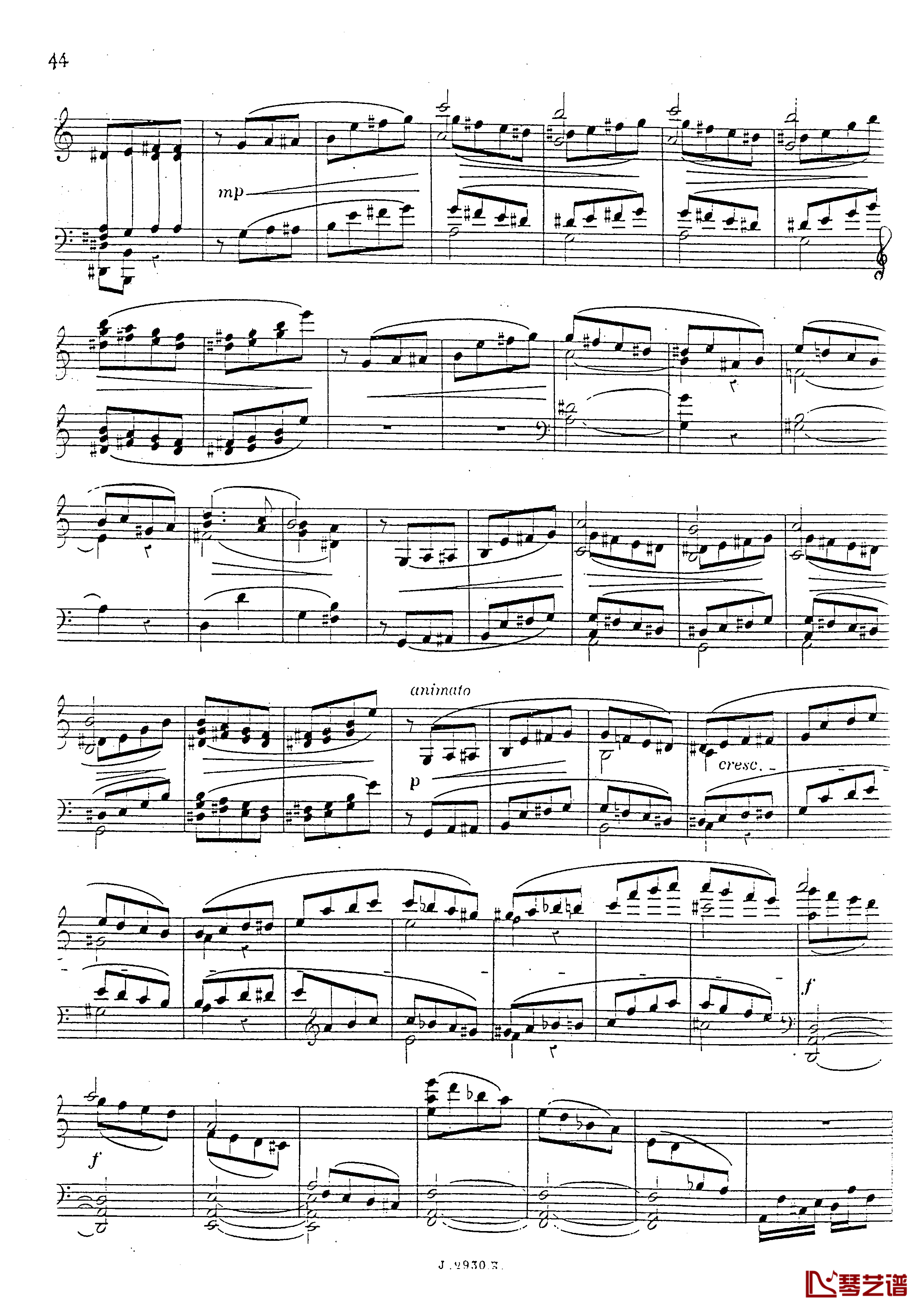 a小调第四钢琴奏鸣曲钢琴谱-安东 鲁宾斯坦- Op.10045