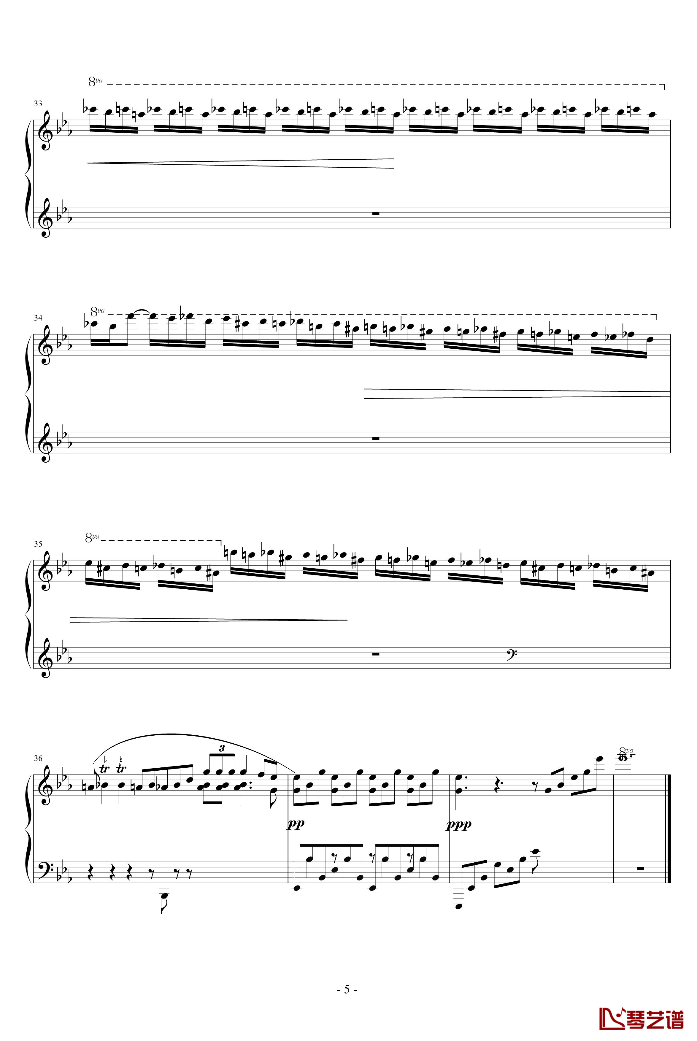 降E大调夜曲钢琴谱-另一个版本-肖邦-chopin5