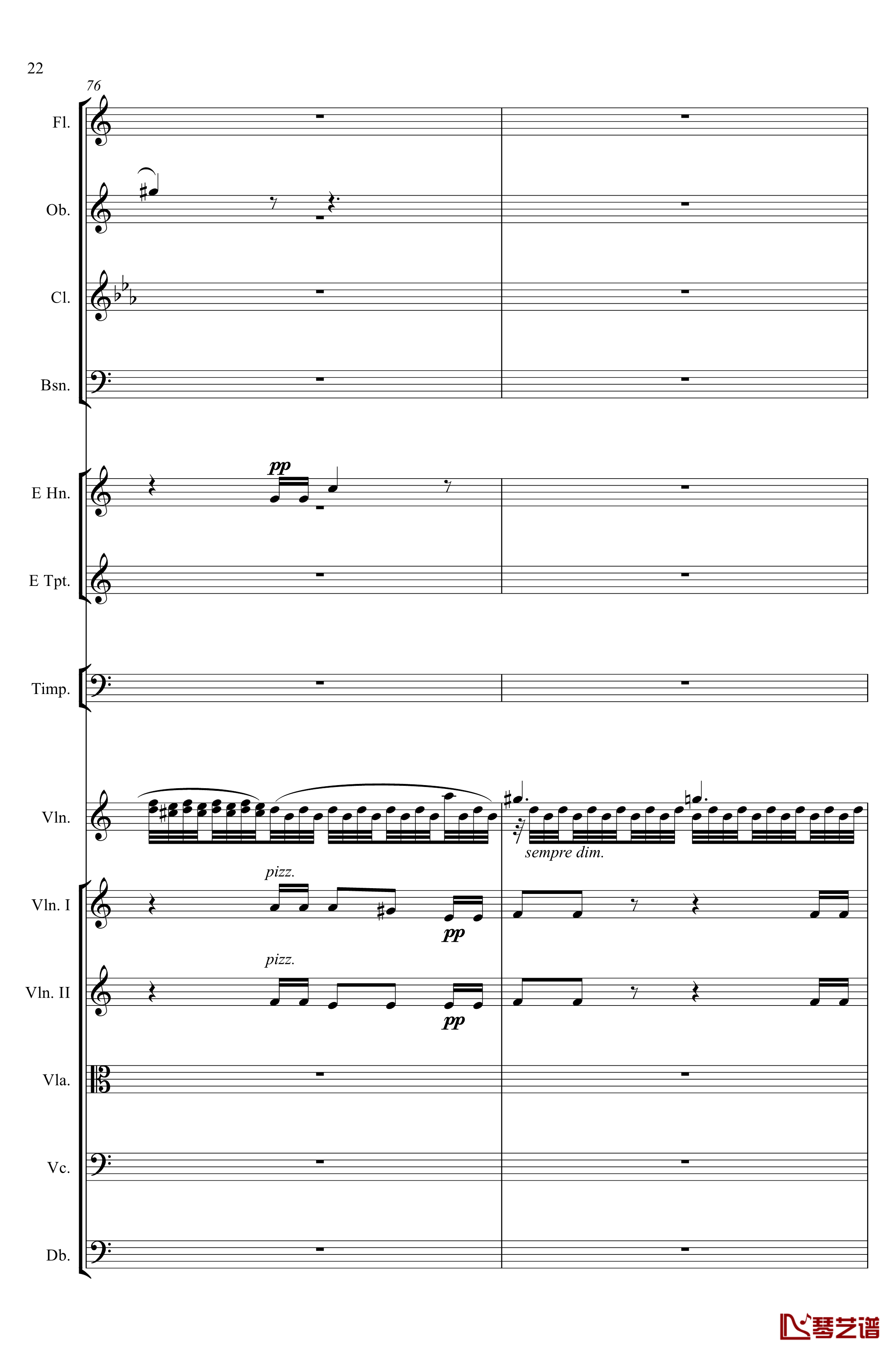 e小调小提琴协奏曲Op.64钢琴谱-第二乐章-Felix Mendelssohn22