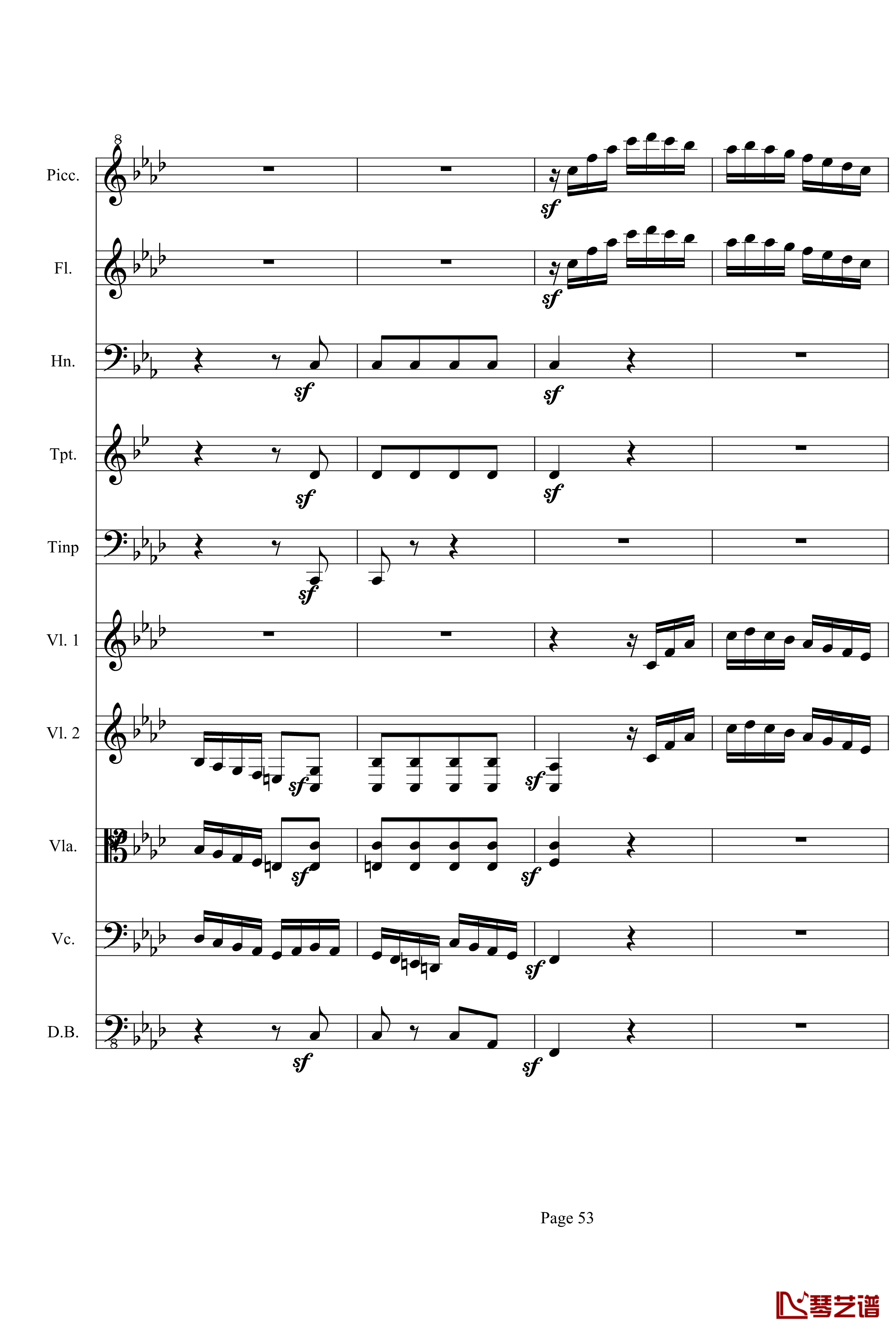 奏鸣曲之交响第23首Ⅲ钢琴谱--贝多芬-beethoven53