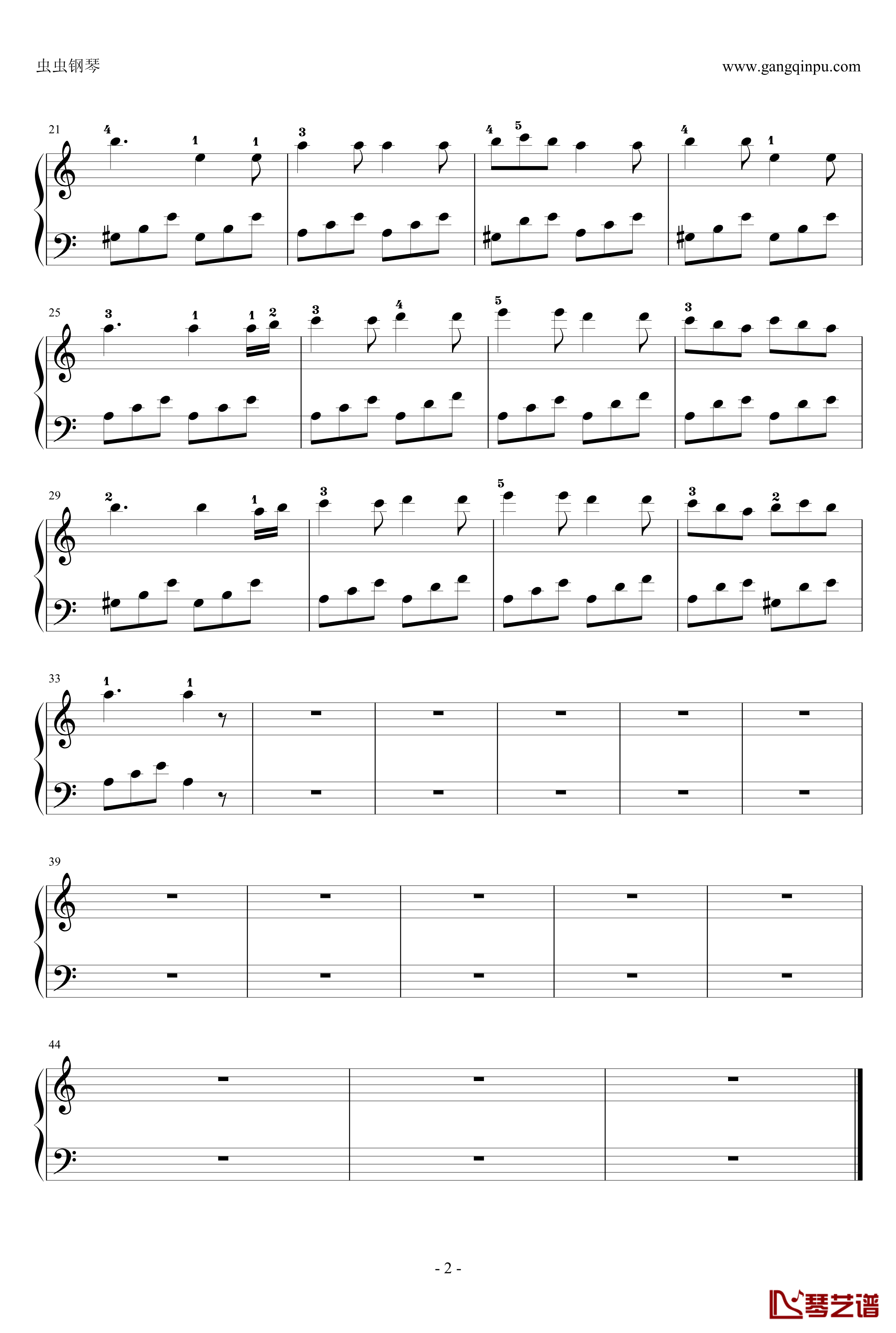 土拔鼠钢琴谱-优美版-儿童学生最喜欢弹的曲子-贝多芬-beethoven2