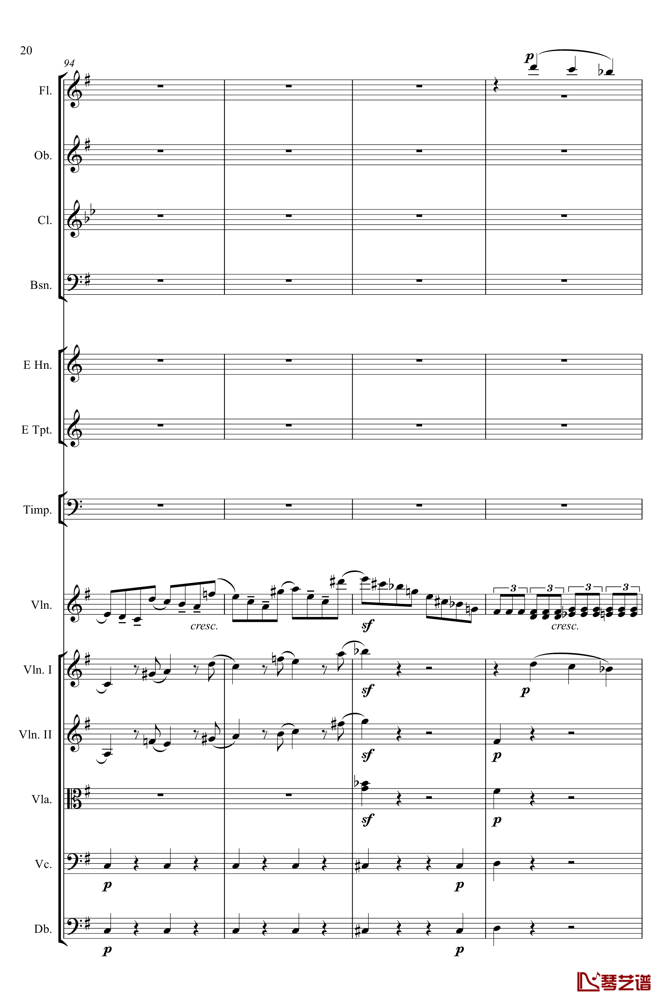 e小调小提琴协奏曲Op.64钢琴谱-第一乐章-门德尔松20