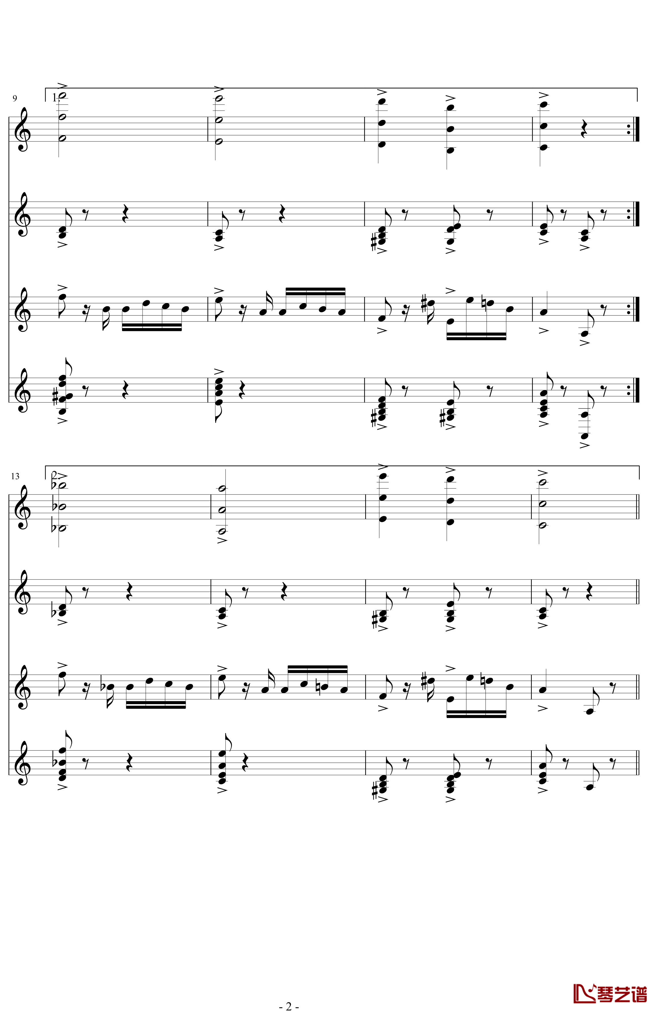 my Edition of Paganini'theme钢琴谱-未知分类2