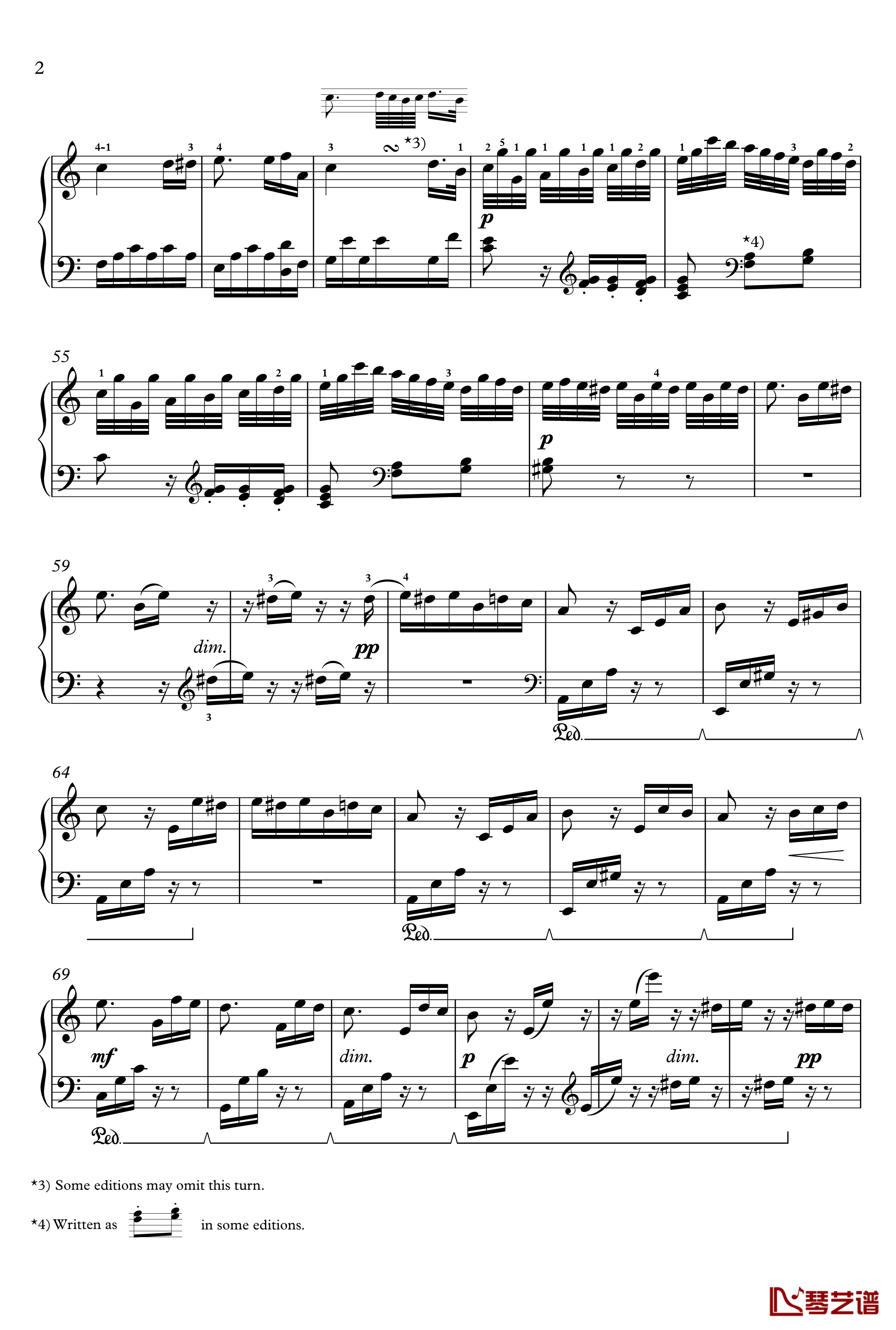 献给爱丽丝钢琴谱-Für Elise-贝多芬-beethoven2