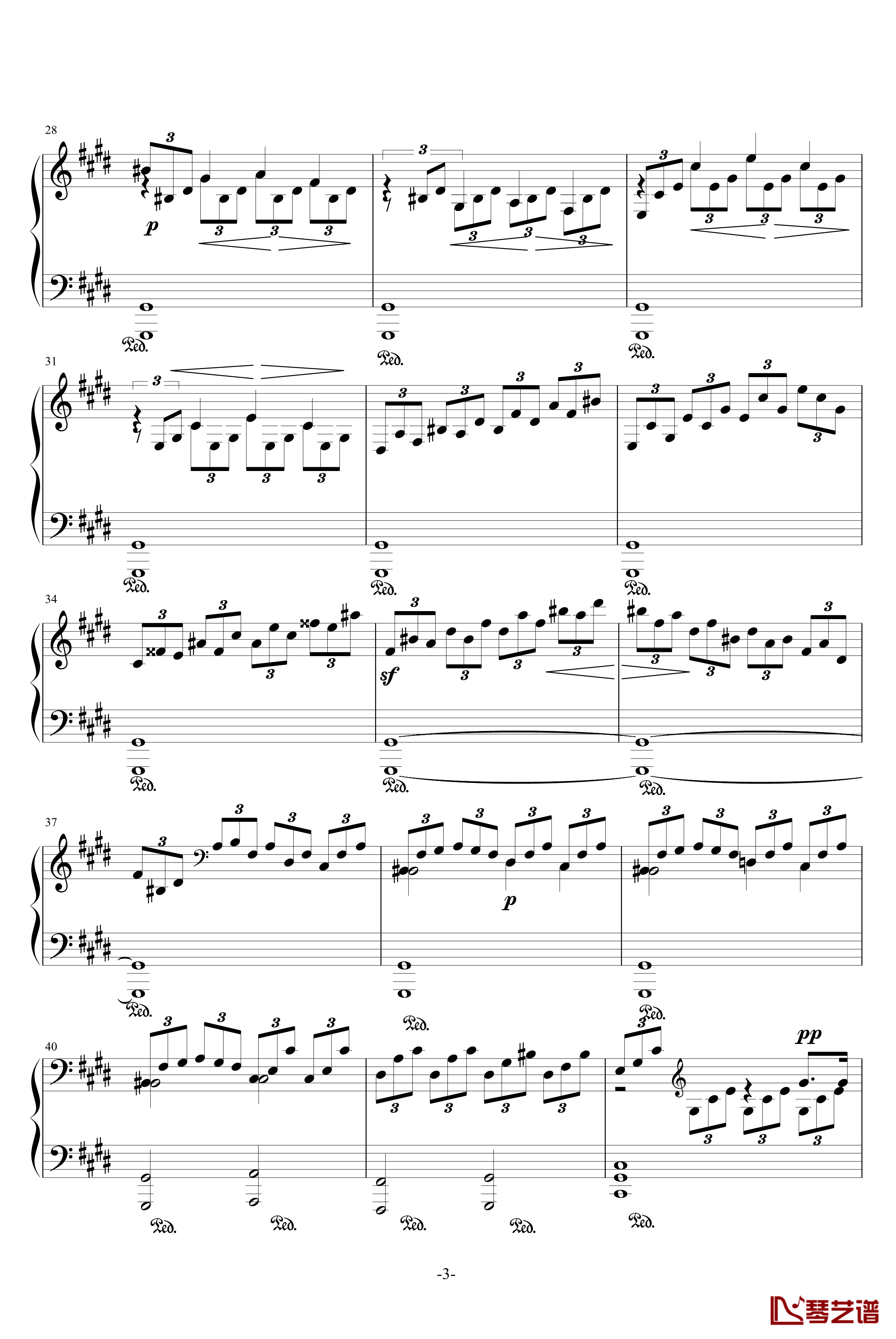 月光奏鸣曲钢琴谱-1，2，3乐章-贝多芬-beethoven3