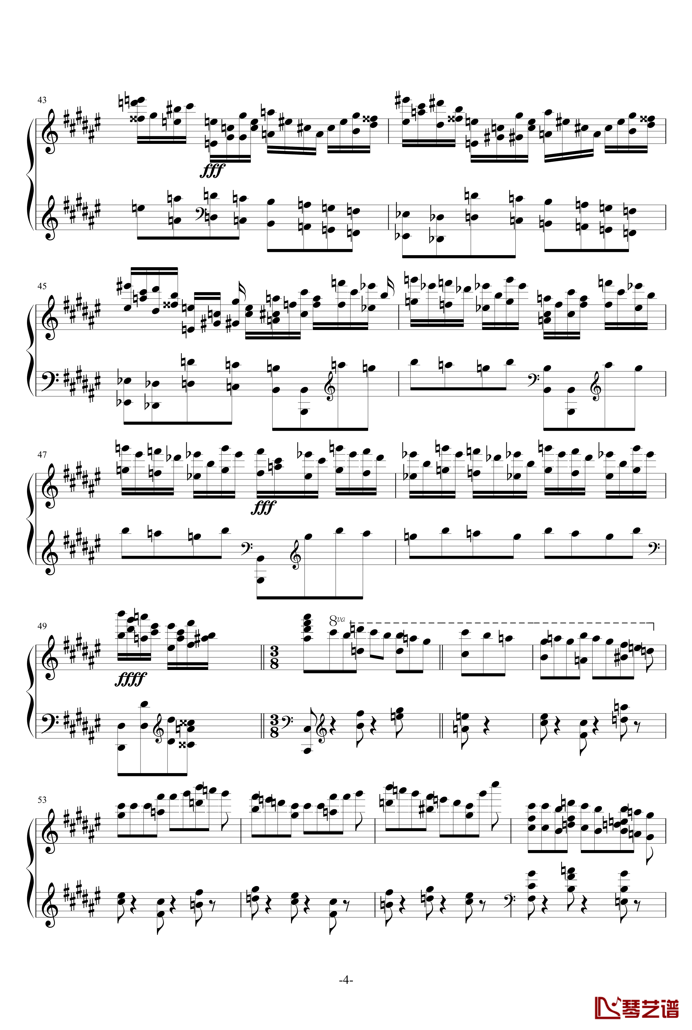 伊比利亚塞维利亚的圣体祭钢琴谱-阿尔贝兹尼4