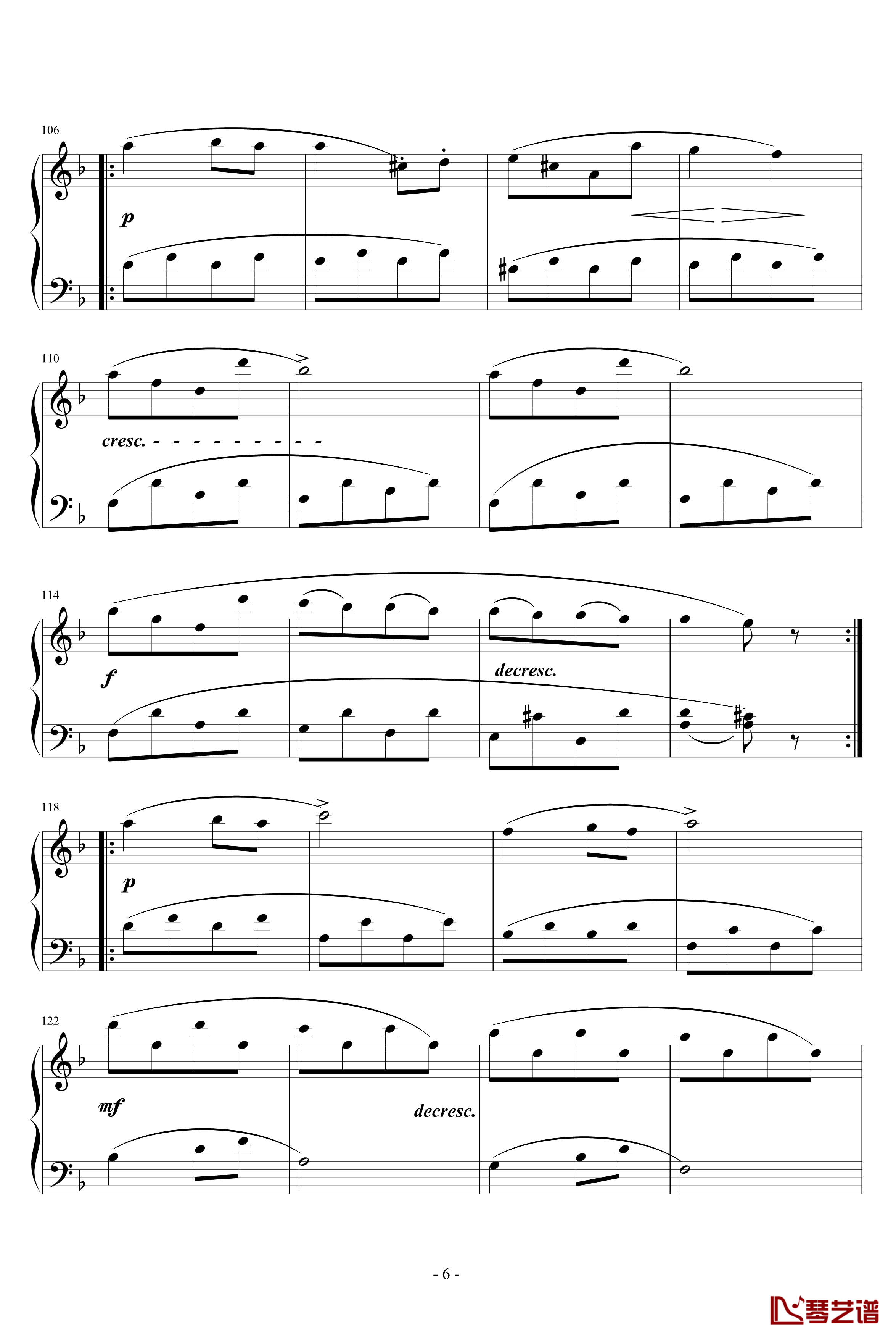 F大调小奏鸣曲-贝多芬-beethoven6