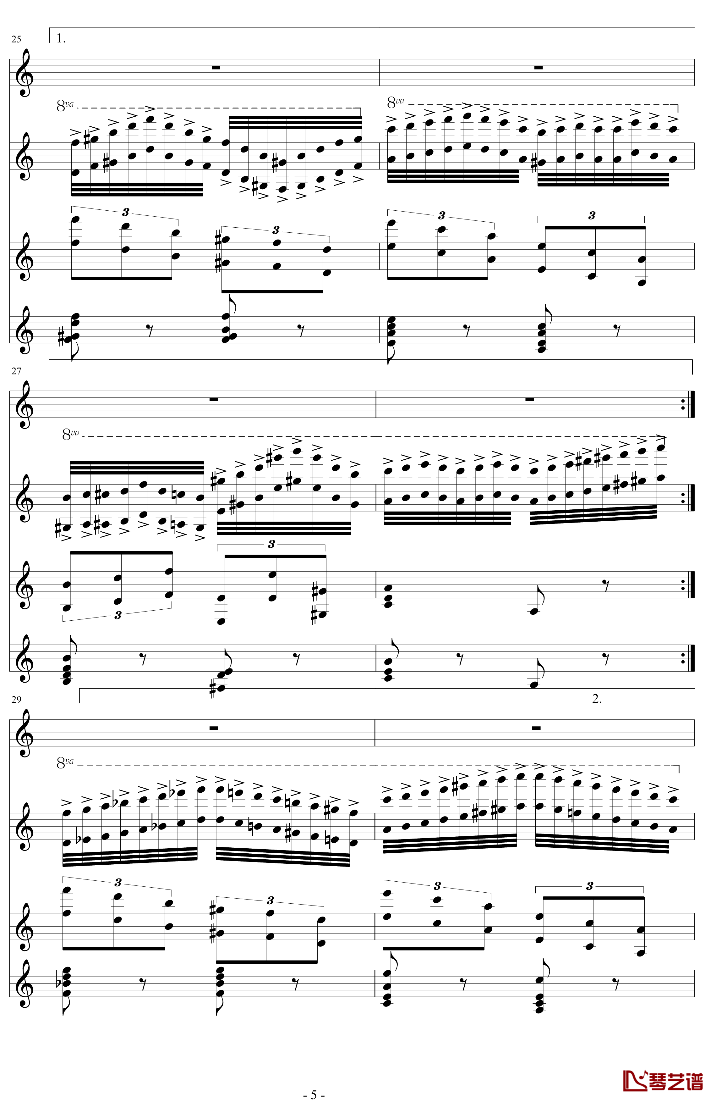 my Edition of Paganini'theme钢琴谱-未知分类5