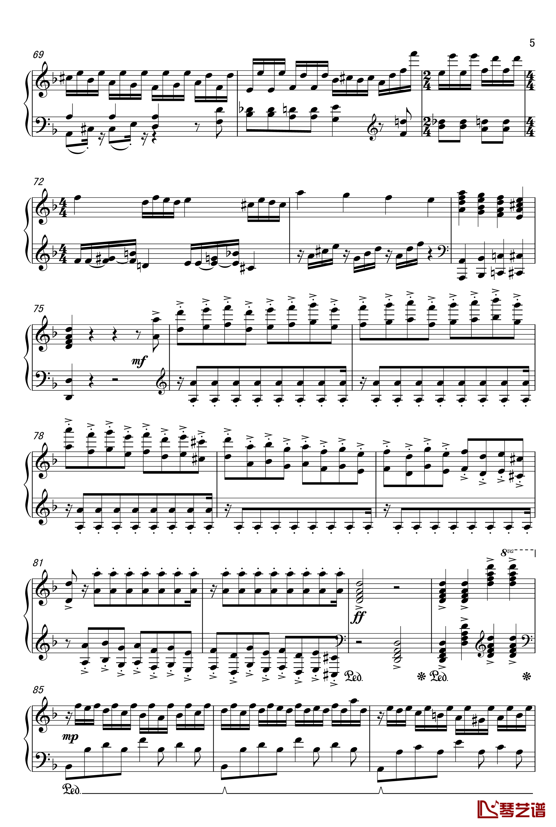 Rollerball钢琴谱-Toccata&Fugue -马克西姆-Maksim·Mrvica5