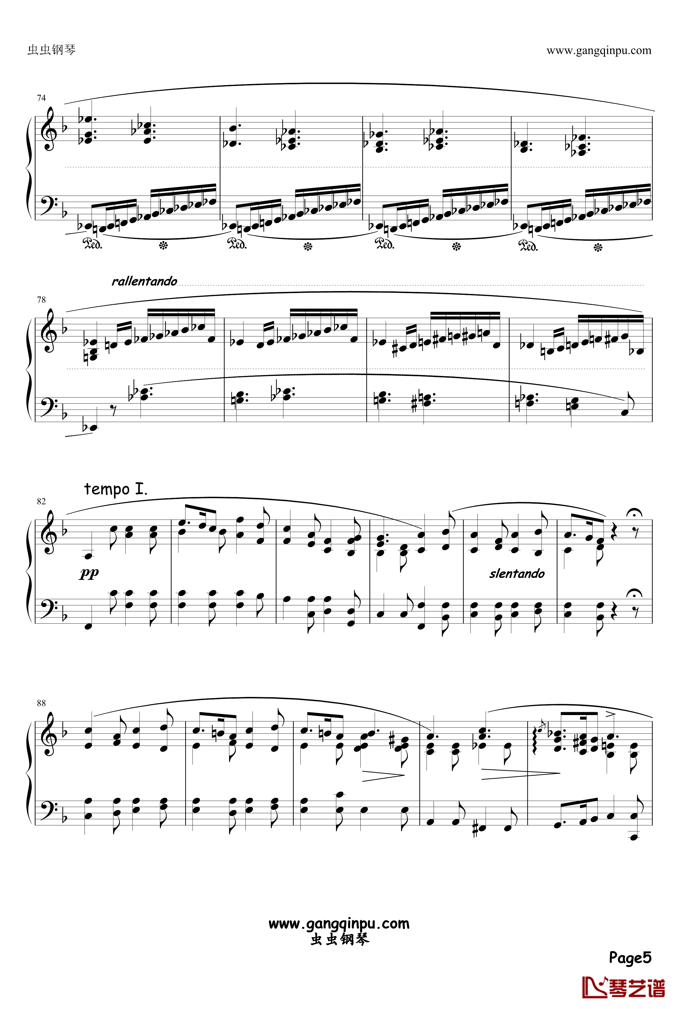 肖邦 - 第二号叙事曲 F大调钢琴谱-肖邦-chopin5