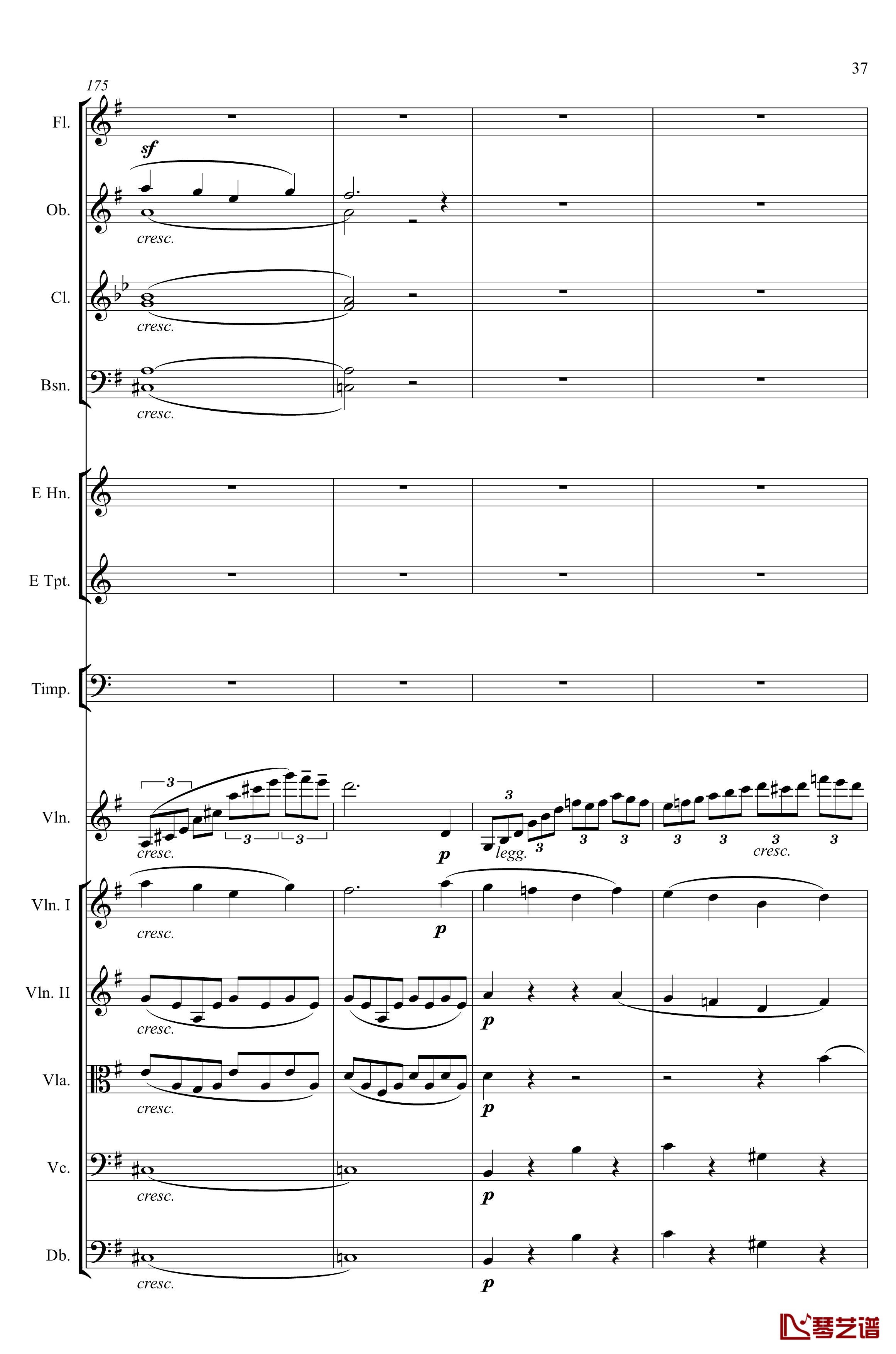 e小调小提琴协奏曲Op.64钢琴谱-第一乐章-门德尔松37