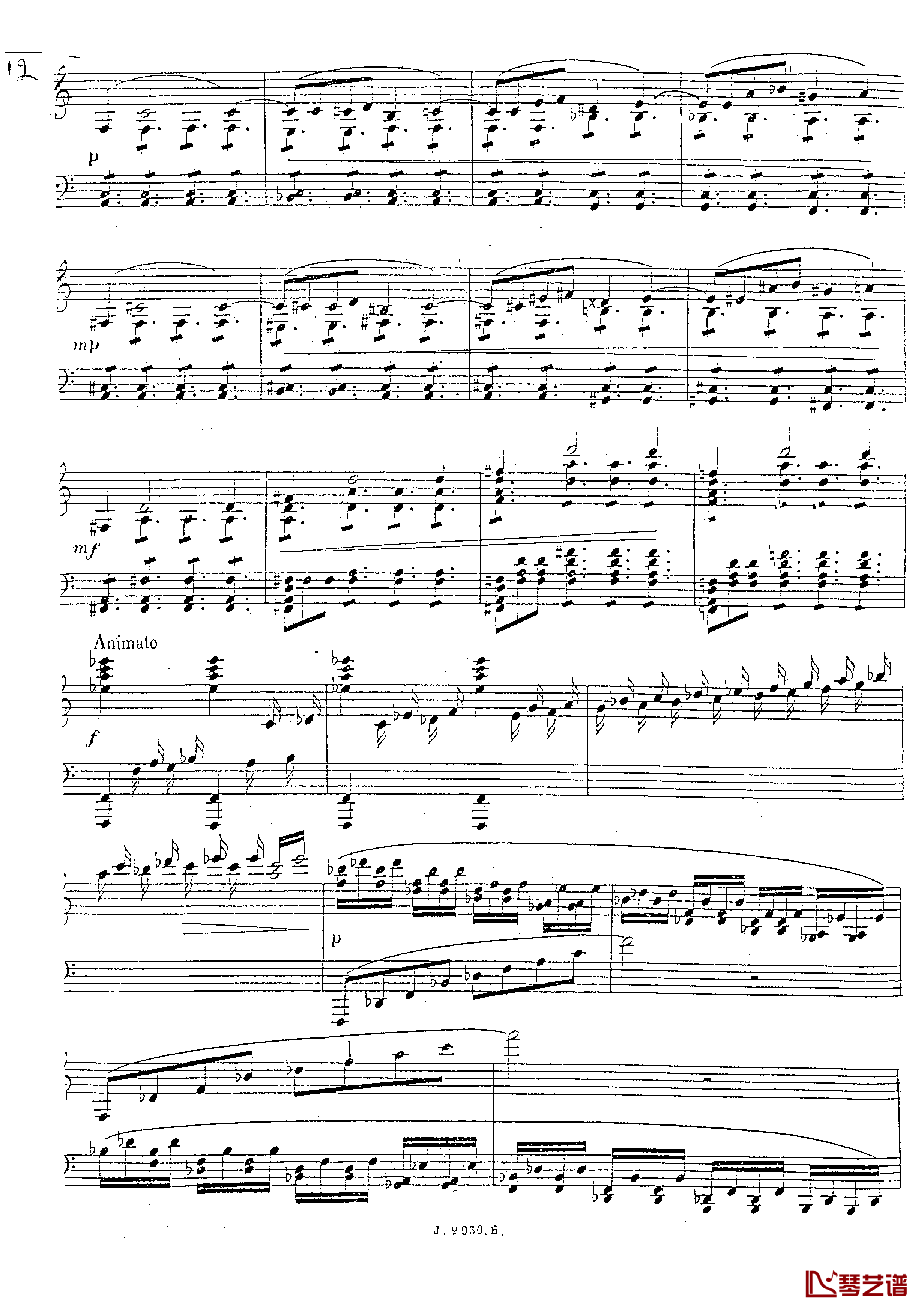 a小调第四钢琴奏鸣曲钢琴谱-安东 鲁宾斯坦- Op.10013