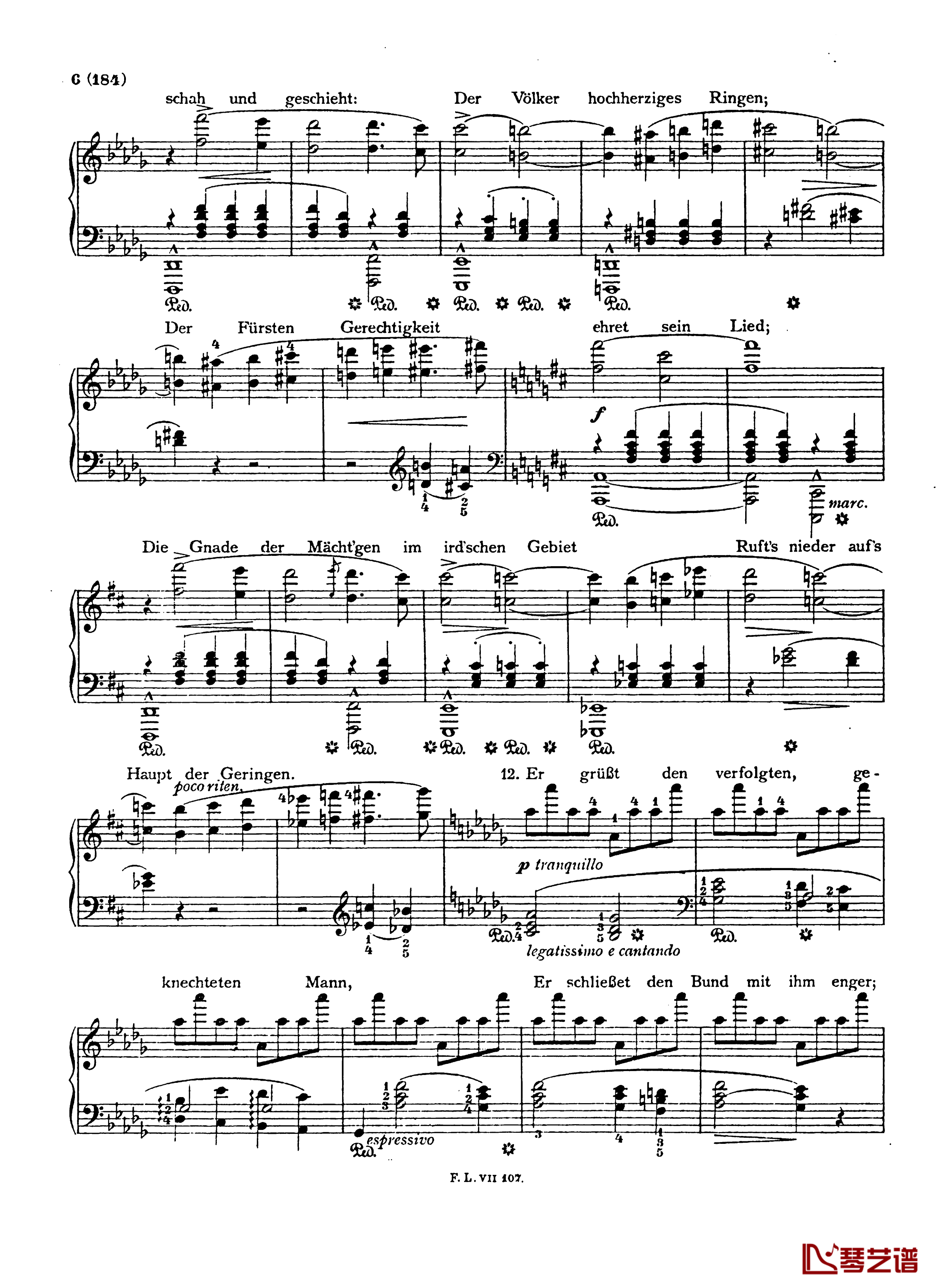  盲人歌手S.350钢琴谱-配乐诗朗诵-李斯特6