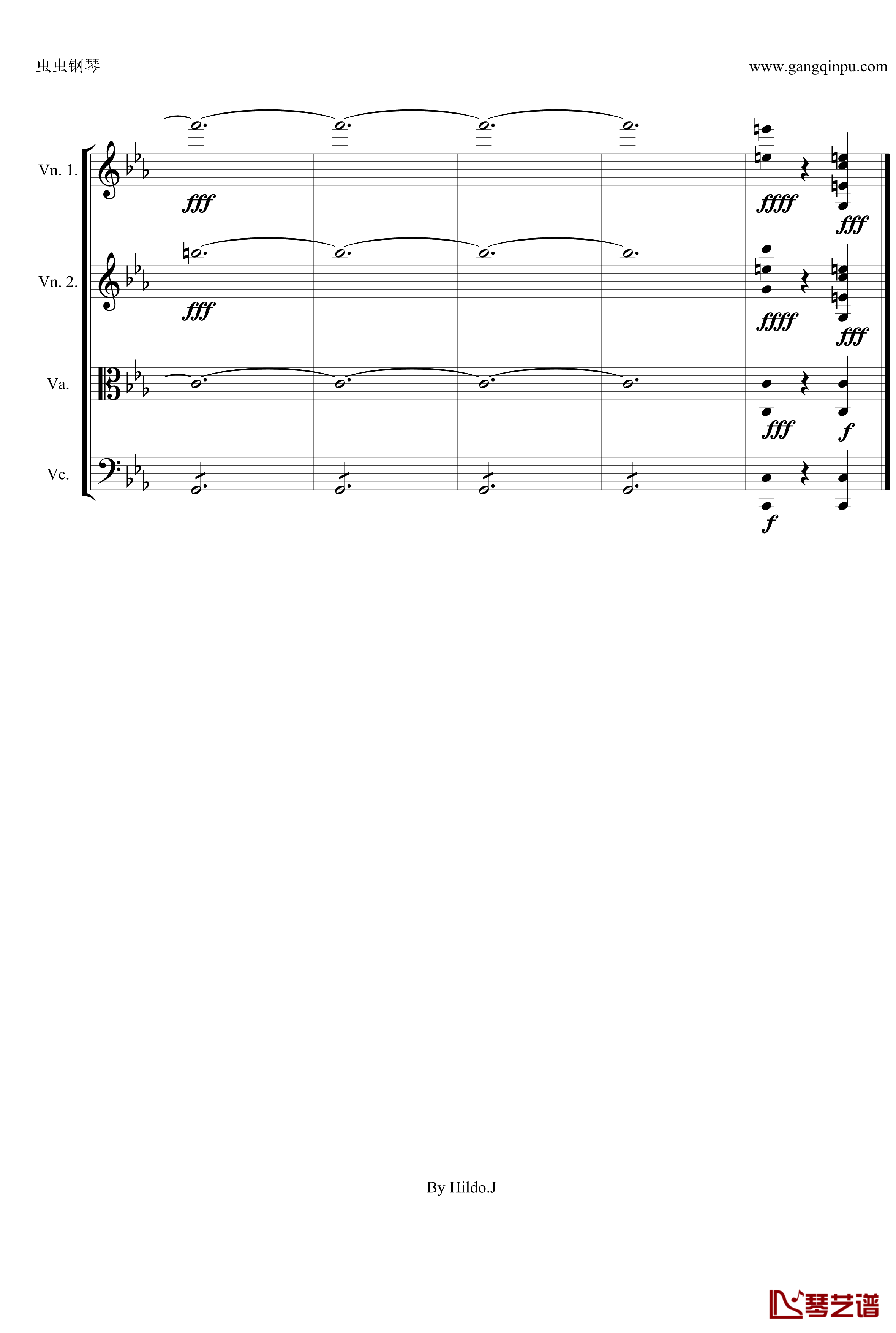 命运交响曲第三乐章钢琴谱-弦乐版-贝多芬-beethoven24