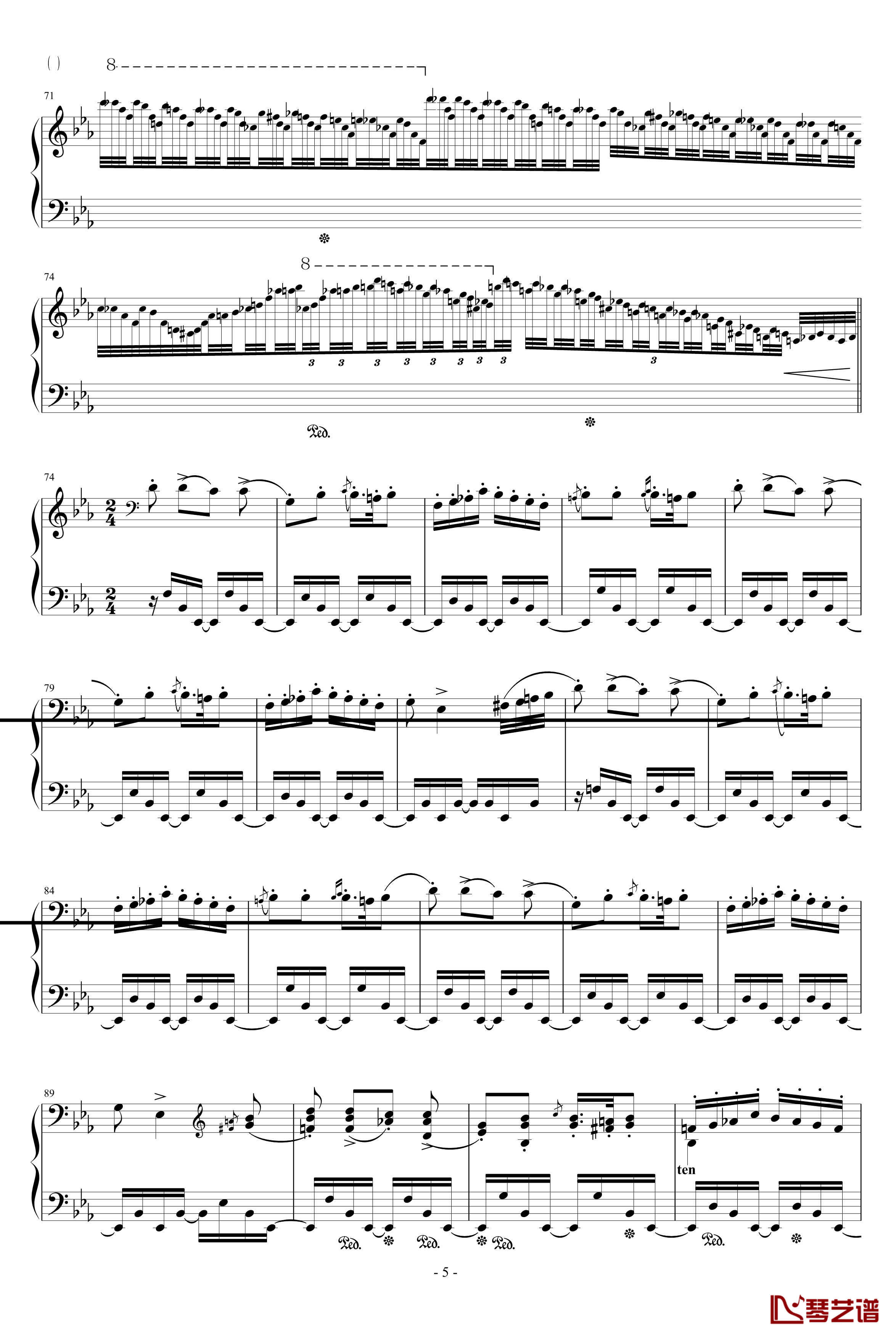 匈牙利狂想曲第9号钢琴谱-19首匈狂里篇幅最浩大、技巧最艰深的作品之一-李斯特5