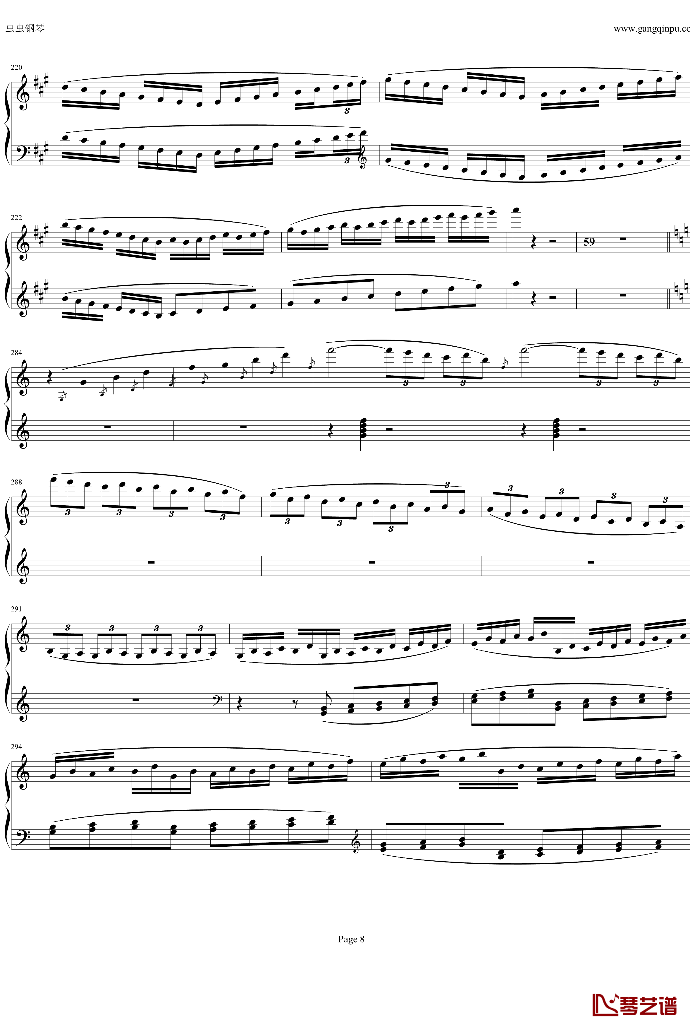钢琴协奏曲Op61第一乐章钢琴谱-贝多芬-beethoven8