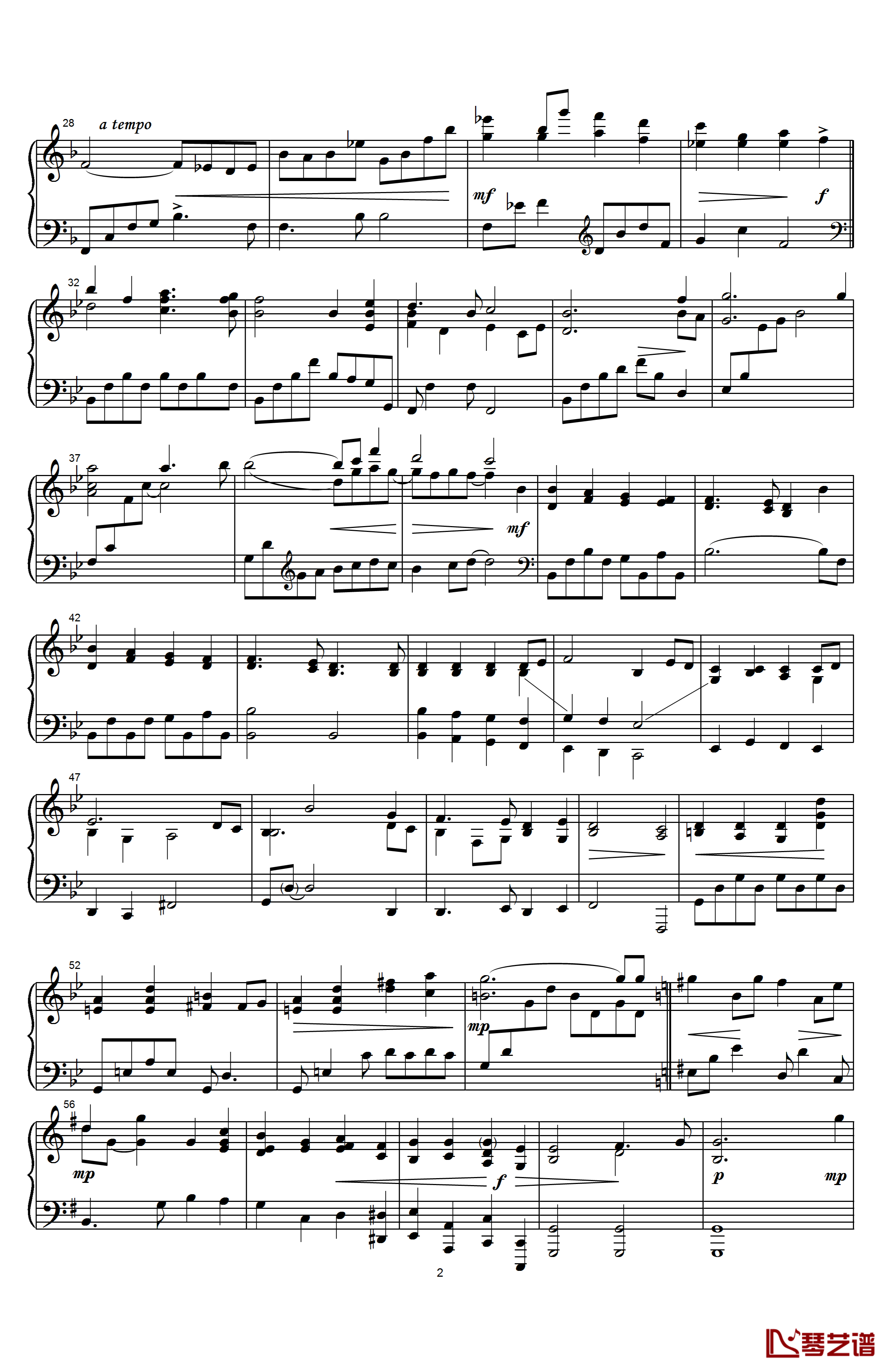 Joy to the world钢琴谱-普世欢腾-David Huntisinger / Handel2