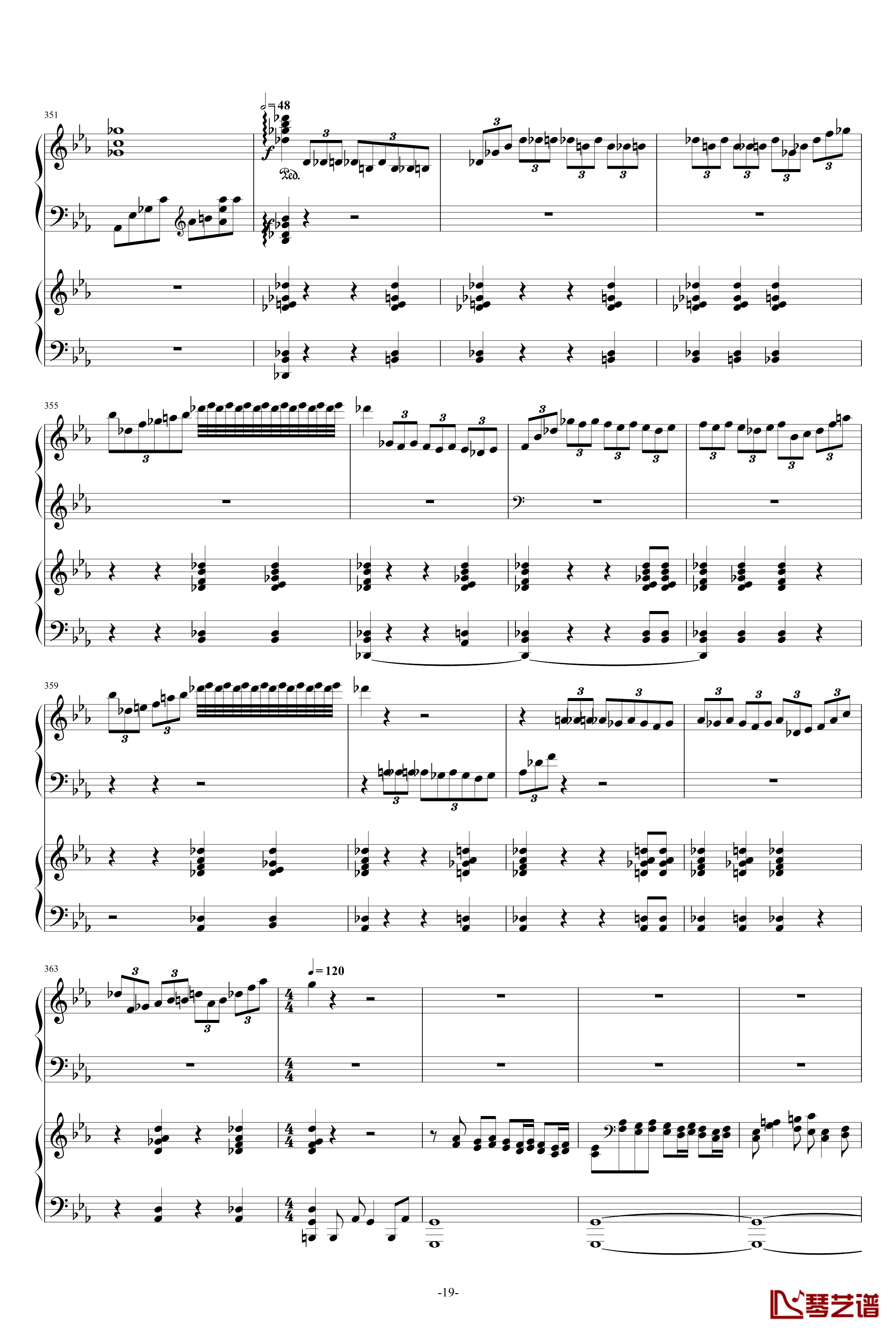 第二钢琴协奏曲第三乐章钢琴谱-拉赫玛尼诺夫19