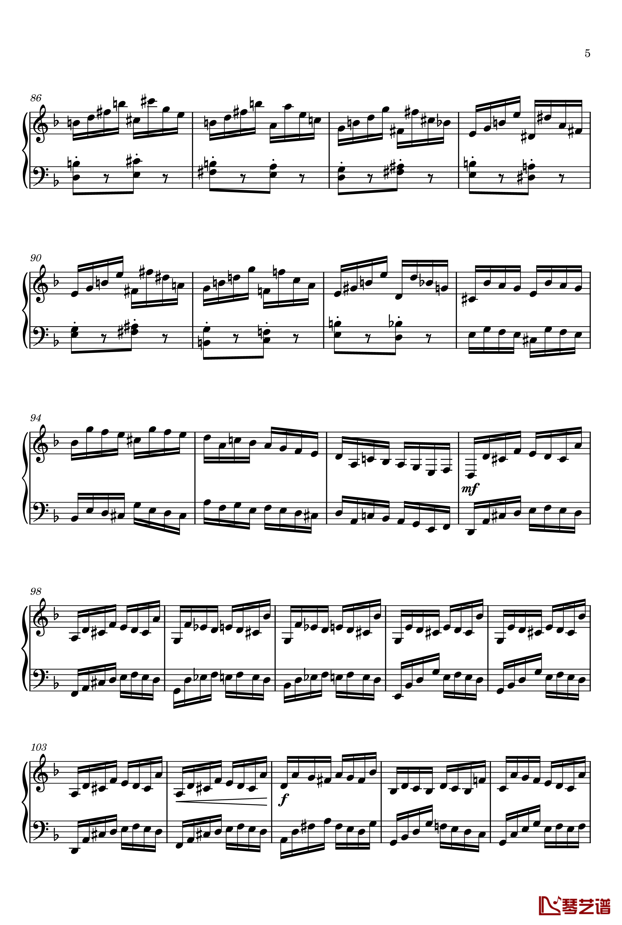 Etude in D Minor钢琴谱-gyf5135